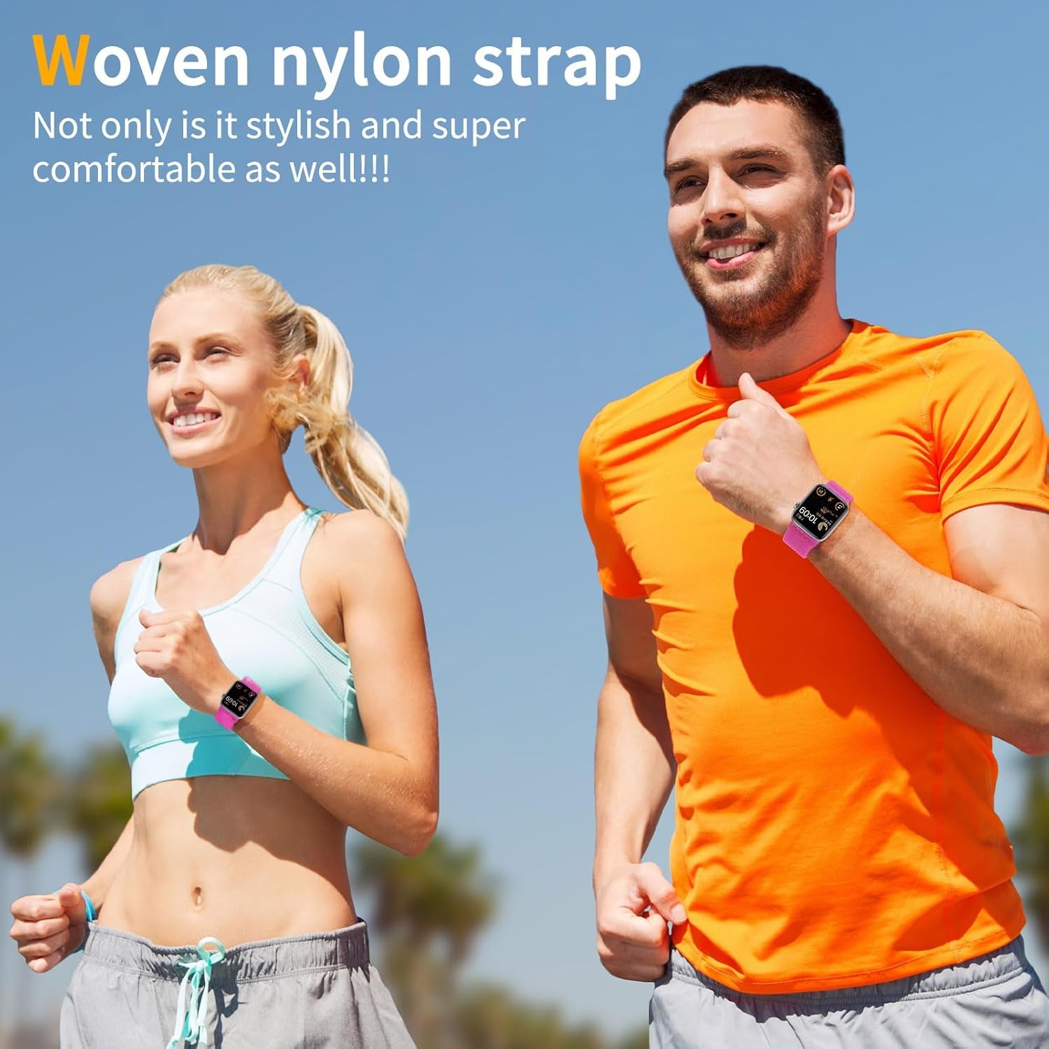 Band Compatible with Apple Watch 38Mm 40Mm 41Mm,Nylon Sport Strap for Iwatch Series Ultra 9/8/7/6/5/4/3/2/1 SE