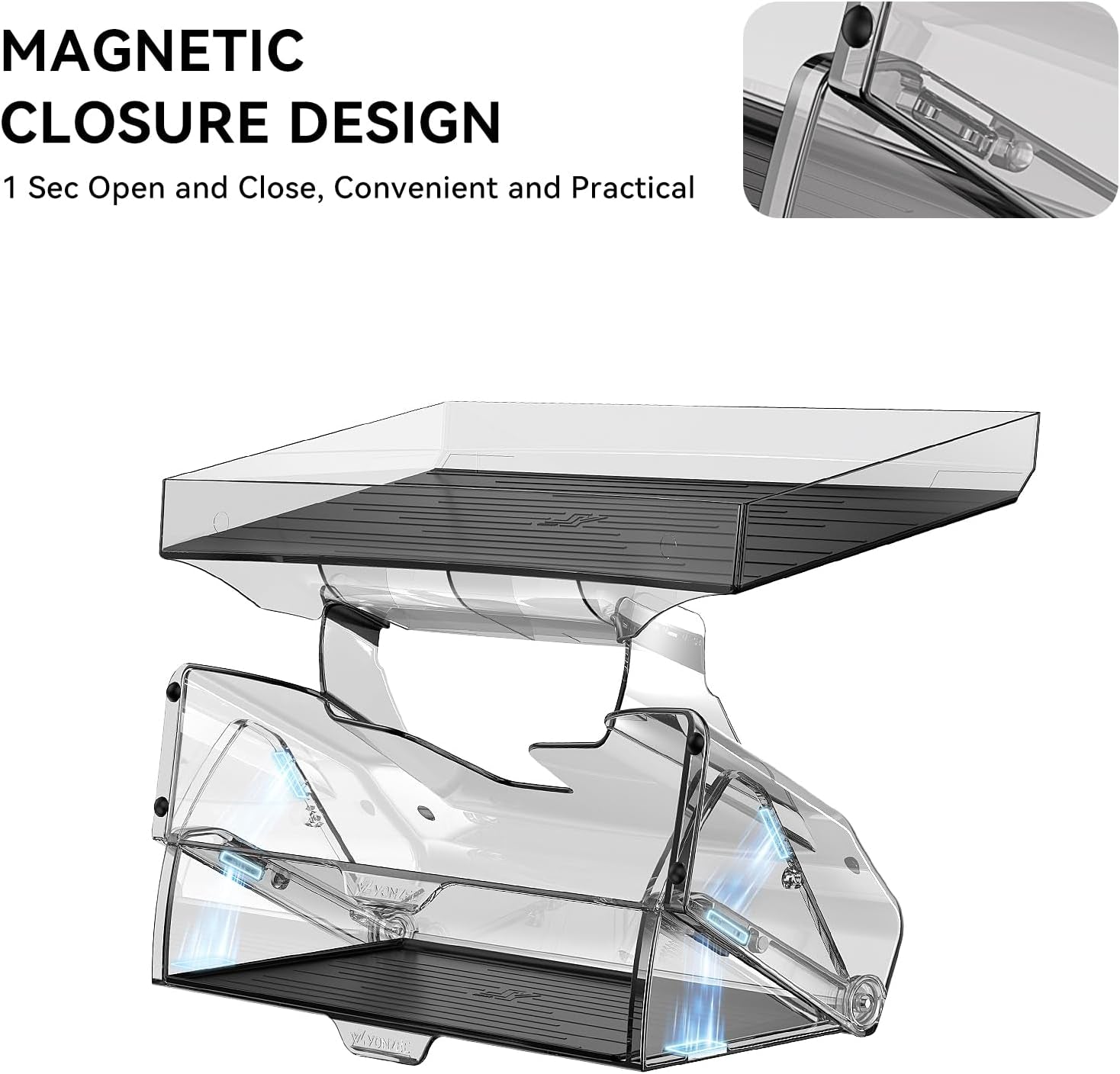 Open and Close under Screen Storage for Tesla 2020-2024 Model Y and 2017-2023 Model 3 with behind Screen Storage Organizer, 2024 Tesla Owners Must Have Accessories(Not Fit 2024 Model 3 Highland)