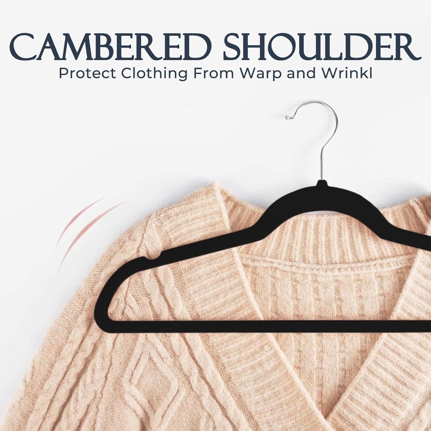 Black Velvet Hangers 60 Pack, Non Slip Clothes Felt Hanger Heavy Duty for Coat, Premium Slim Space Saving Suit Hangers for Closet Organizer, 360° Rotating Silver Hook