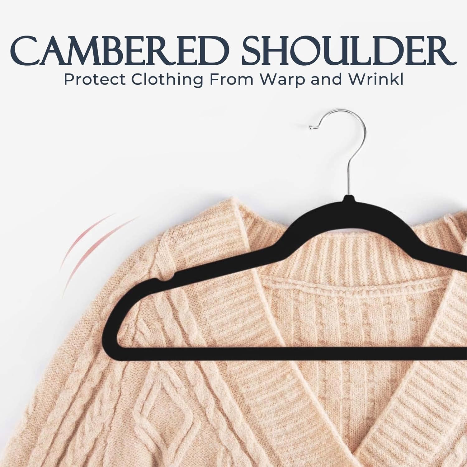 Black Velvet Hangers 60 Pack, Non Slip Clothes Felt Hanger Heavy Duty for Coat, Premium Slim Space Saving Suit Hangers for Closet Organizer, 360° Rotating Silver Hook