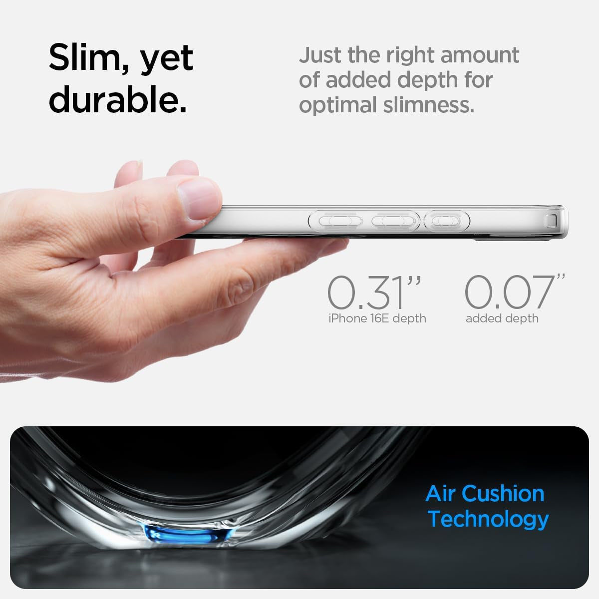 for Iphone 16E Case, Liquid Crystal Magfit [Compatible with Magsafe Accessories] [Military-Grade Protection] - Clear White