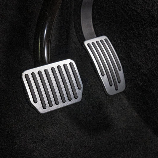 Tesla 2016-2021 2022 2023 Model 3 Model Y Foot Pedal Pad Replacement, Auto Aluminum Pedal Covers Accessories, Non-Slip Accelerator Brake Foot Rest Pedal Extenders (Set of 2)