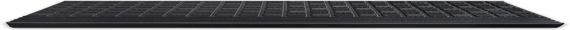 Indoor/Outdoor Hose-Wash Square Edge Design Non-Slip Rubber 10" X 25.5" Modern Stair Treads for Stairs, Garage, Patio, 5 Pack, Black