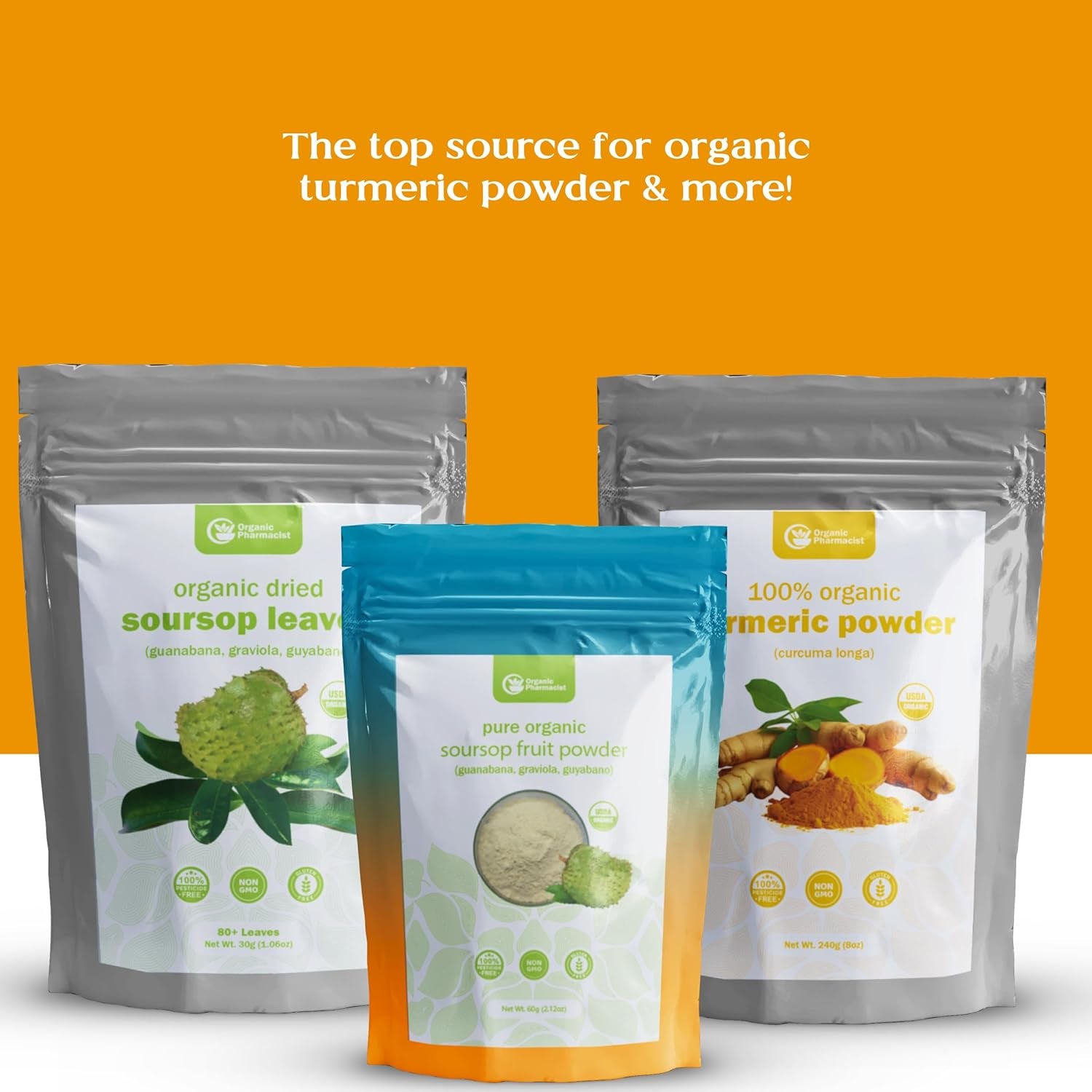 Organic Turmeric Curcumin Powder, Curcuma Longa Supplement, Turmeric Tea Powder, Curcumin Powder, Great for Teas, Spices & Smoothies, Rich in Antioxidants TLBH