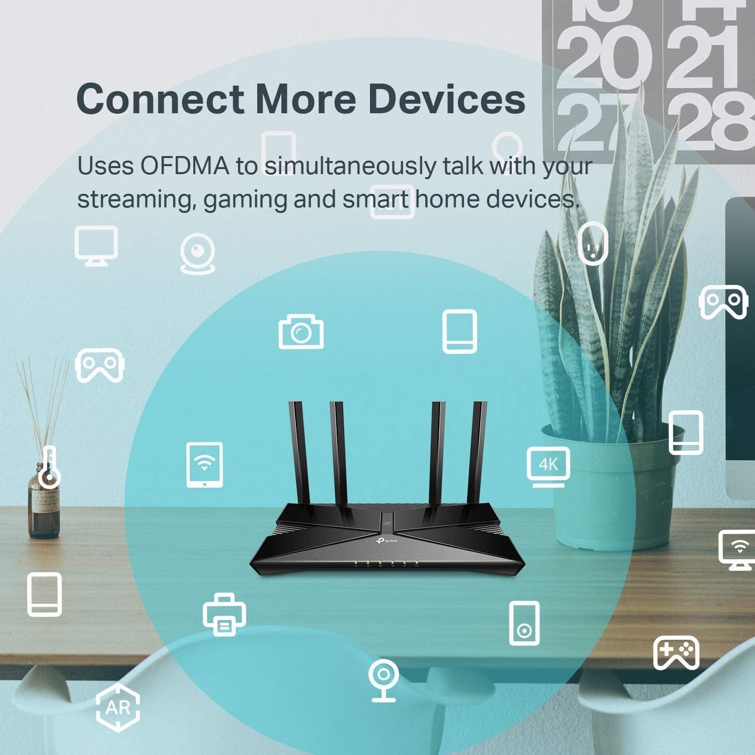 Smart Wifi 6 Router (Archer AX10) – 802.11Ax Router, 4 Gigabit LAN Ports, Dual Band AX Router,Beamforming,Ofdma, MU-MIMO, Parental Controls, Works with Alexa