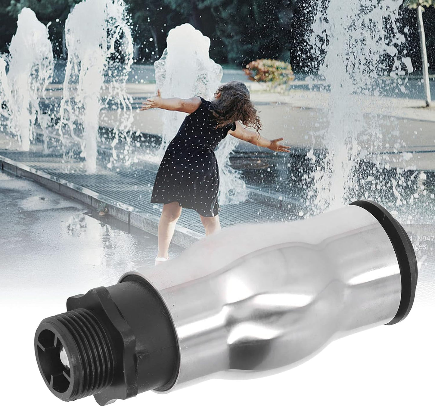 Pond Pump Fountain Nozzle G1 Male Thread Frothy Jet Fountain Nozzle, 304 Stainless Steel Water Spray for Garden Pond Lake, 6In Waterscape Nozzle Water Spray