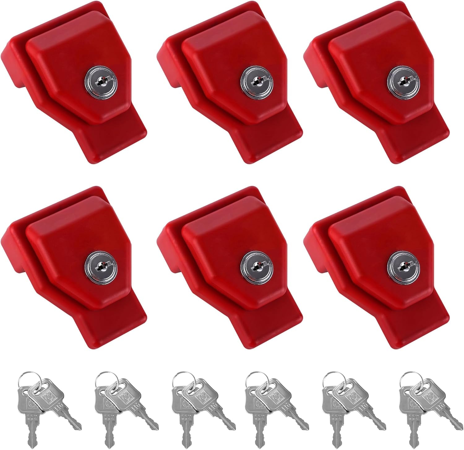 NAKAKEKO Plastic, Glad Hand Lock, Keyed Alike Pair (12-Pack) for Tractor Trailer Trucks - Semi Trailer Lock TRUCK DRIVER