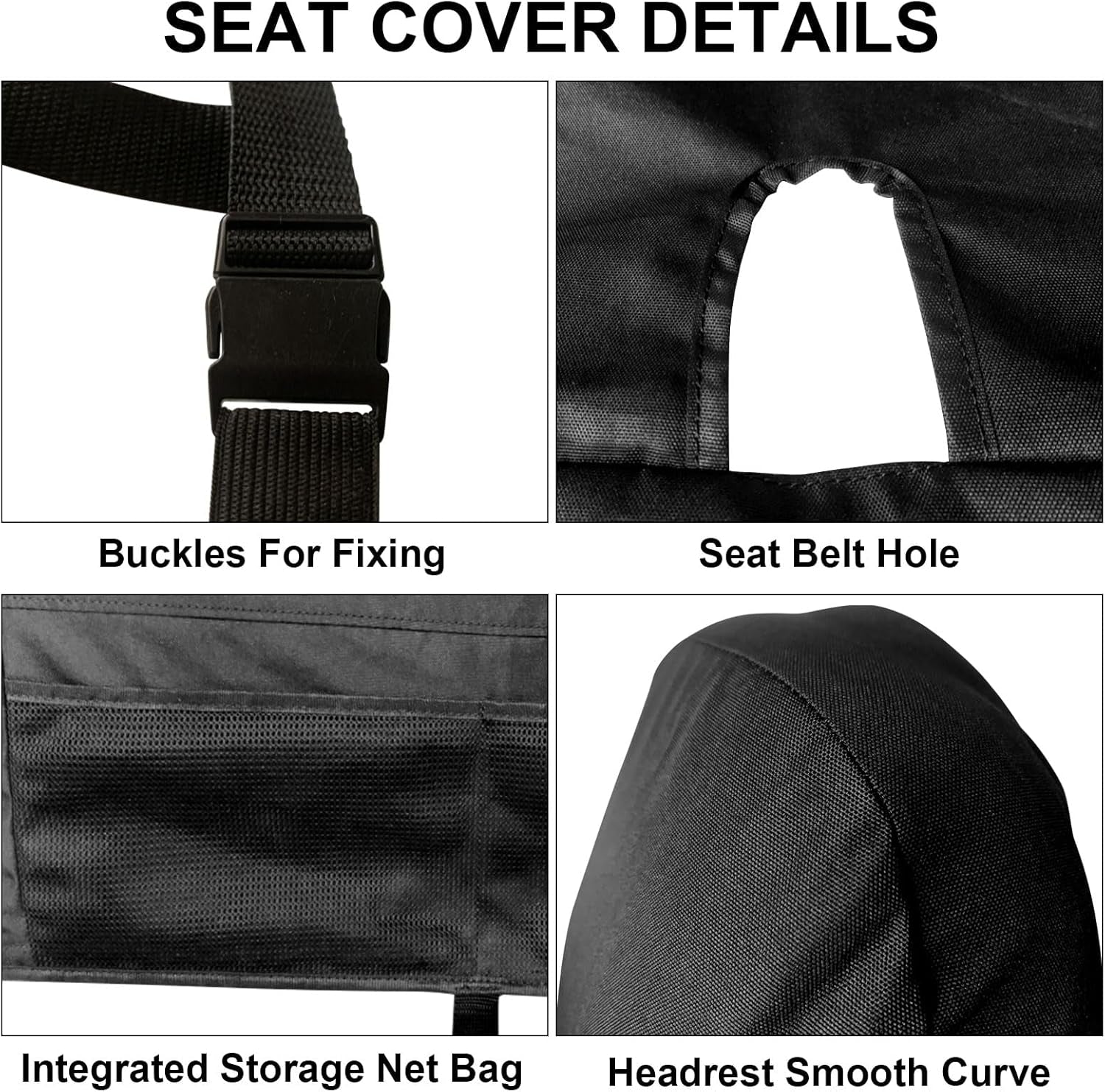 Custom-Fit Front Bench Seat Cover Replace for 1999-2007 Ford F250 F350 F450 F550 Ford F-Series Black Oxford Interior Cover Accessories(Machine Washable)