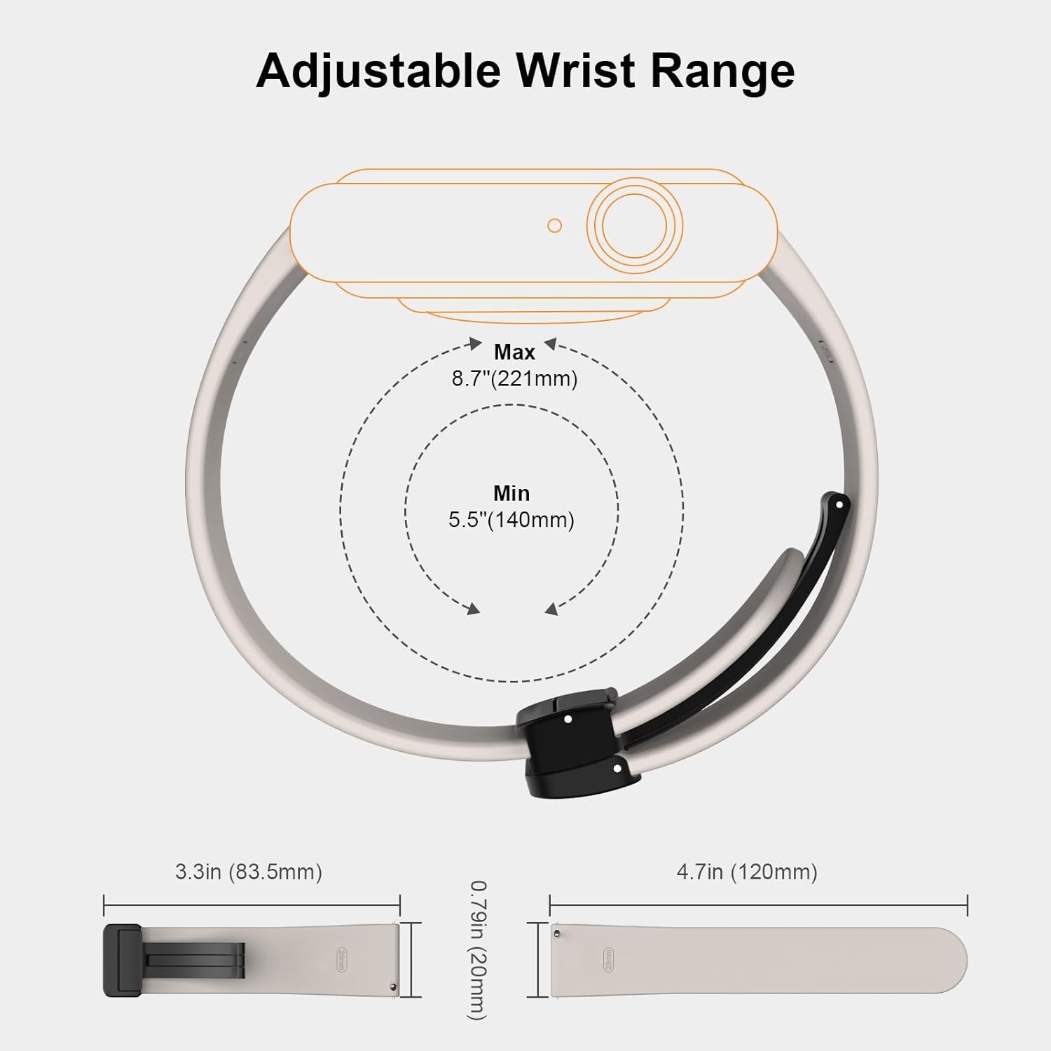 Universal 20Mm 22Mm Magnetic Silicone Watch Bands, Quick Release Sport Watch Straps with Magnetic Folding Buckle for Men Women, Skin-Friendly Soft Sport Band for 20Mm 22Mm Width Watch Lugs