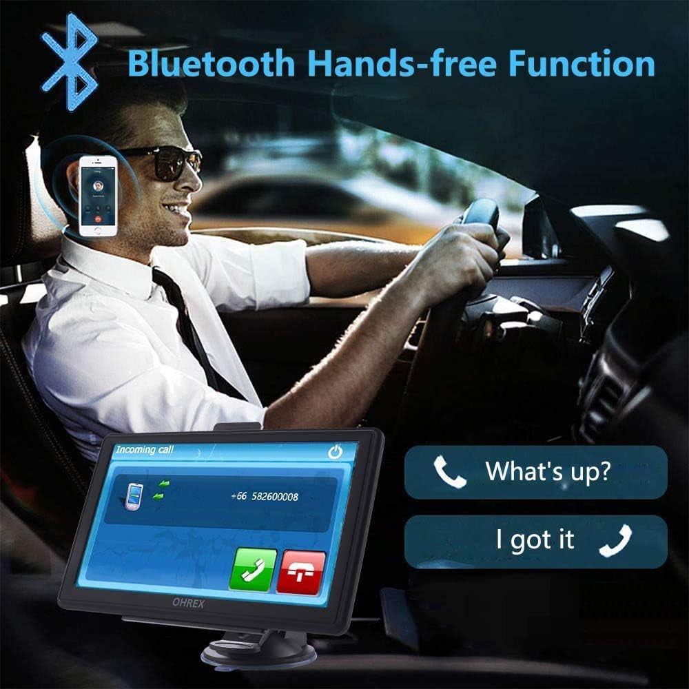 N800 GPS Navigator for Car with Bluetooth, 7” Truck GPS Commercial Drivers, 2025 Maps (Free Lifetime Updates), Semi Trucker GPS Navigation Systems, Custom Truck Routing TRUCK DRIVER