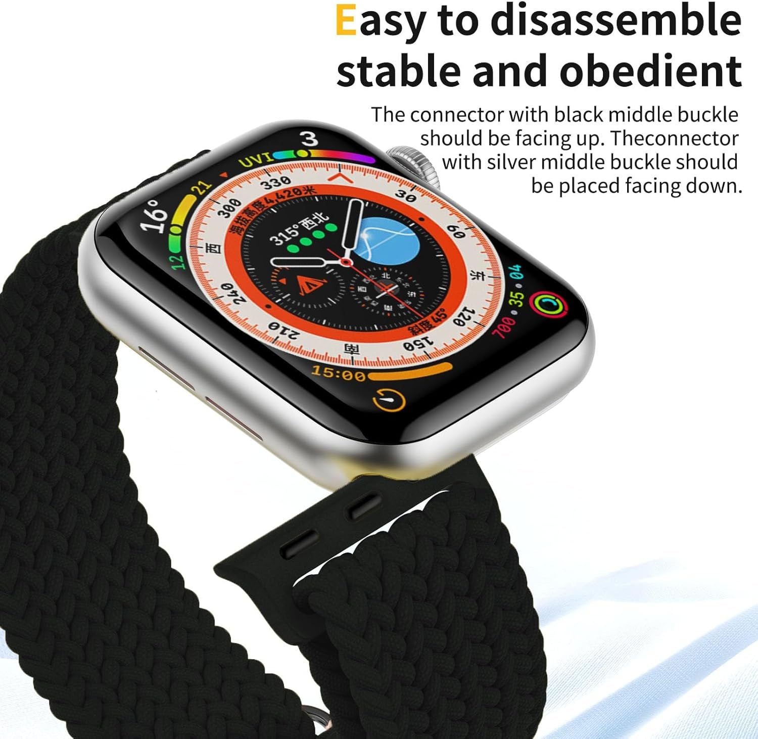 Band Compatible with Apple Watch 38Mm 40Mm 41Mm,Nylon Sport Strap for Iwatch Series Ultra 9/8/7/6/5/4/3/2/1 SE 03