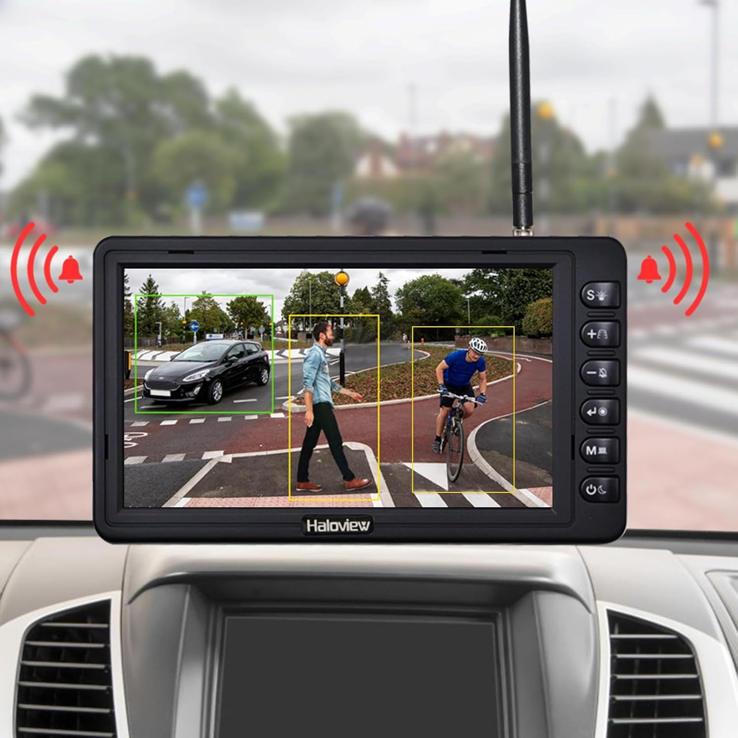 S7P AI System 720P HD RV Backup Camera Wireless Observation Camera System Built-In DVR Rearview and 7" Monitor System Adapter for Furrion Pre-Wired Rv,Truck,Trailer,Truck,Camper,Van,Pickup TRUCK DRIVER