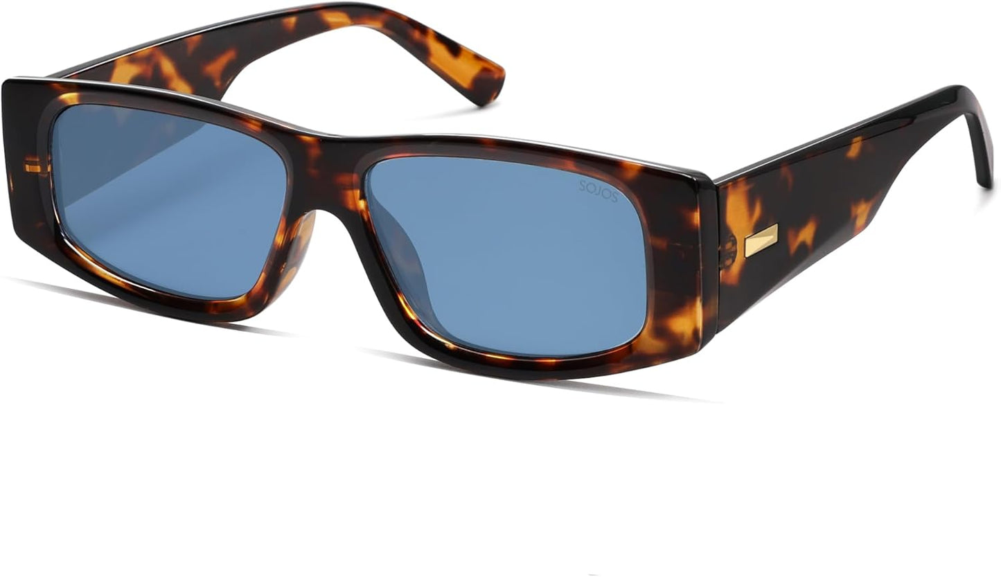 Trendy Y2K Rectangle Polarized Sunglasses for Women Men Fashion Designer Rave Sunglasses SJ2228