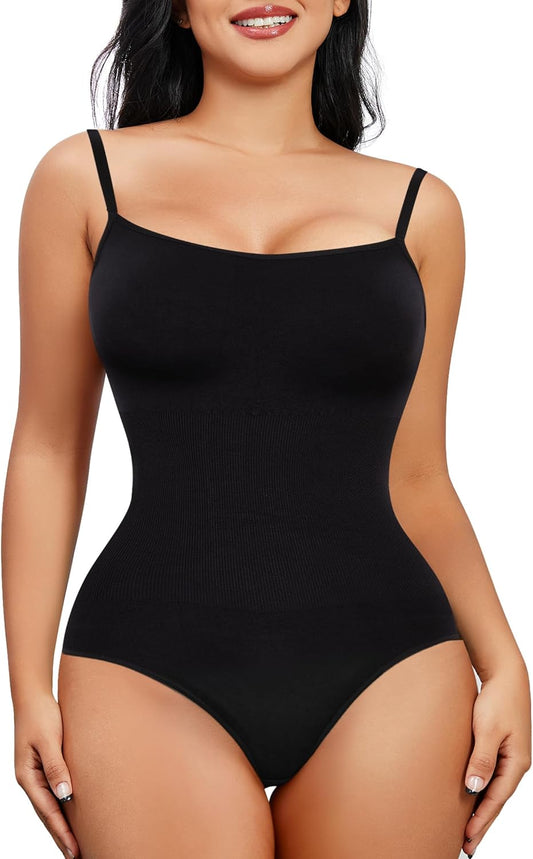 Shapewear Waist Trainer Bodysuits Women Clothing Tummy Control Seamless Full Body Shaper Square Neck Jumpsuits Top