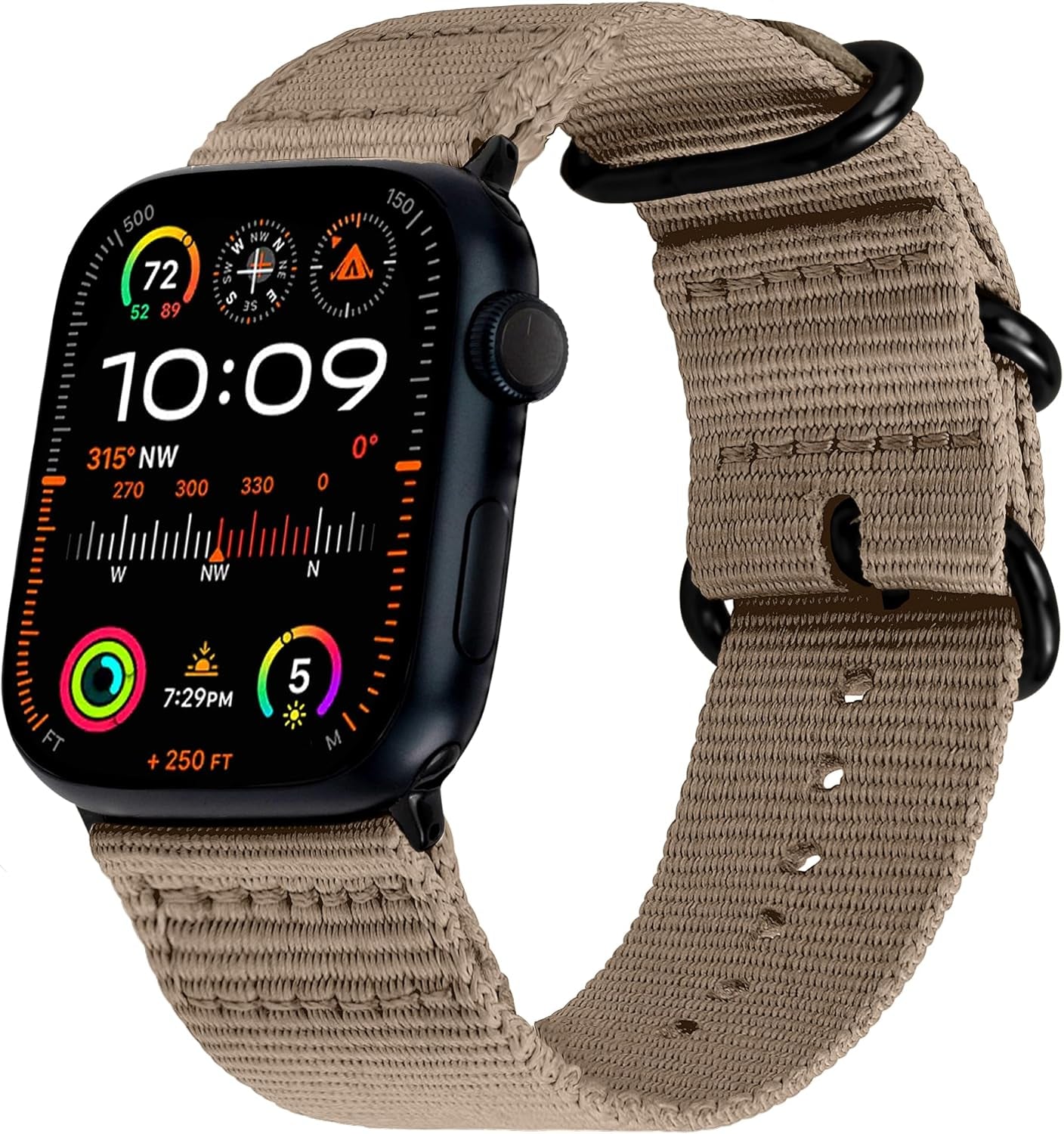 Hiking Trail Nylon Band | the Original Rugged Compatible with Apple Watch Band for Men & Women - Soft, Breathable, Woven Water-Resistant Nylon Mens Iwatch Strap | Fits 41Mm 40Mm 38Mm Series 9 8 7 6 SE 5 4 & All Models (Dune Beige)
