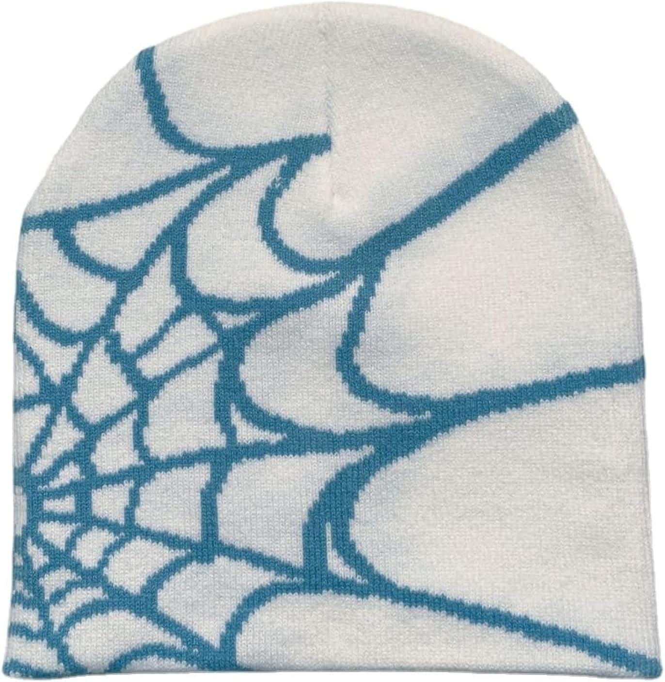 Y2K Gothic Spider Pattern Wool Acrylic Knitted Hat Women Beanie Winter Warm Beanies Men Casual Skullies Outdoor