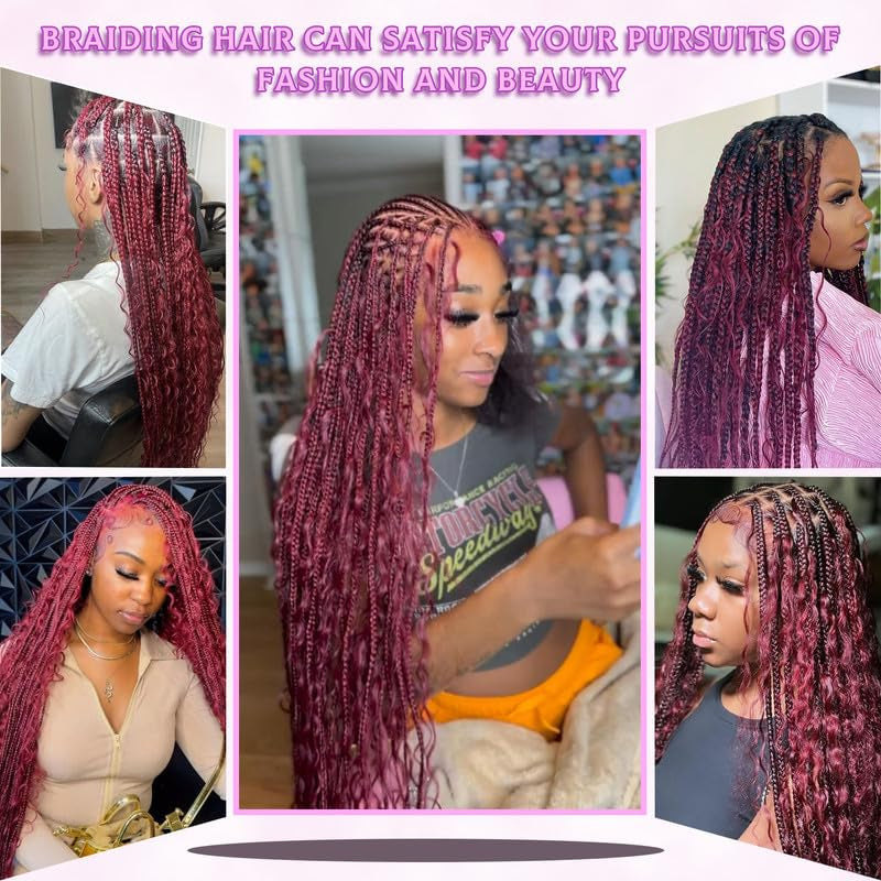 Human Braiding Hair 14Inch Water Wave Bulk Human Hair for Braiding 100G 2Bundle/Pack No Weft Human Hair Bundles for Braiding Micro Human Braiding Hair for Boho Braids(14Inch,99J#)