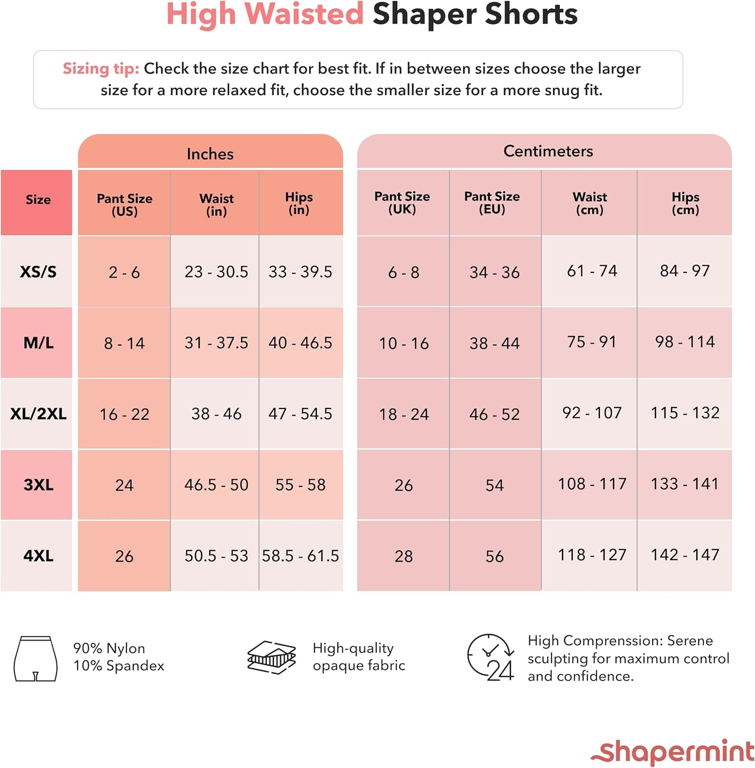 High Waisted Body Shaper Shorts - Shapewear for Women Tummy Control Small to Plus-Size Nude Xxx-Large