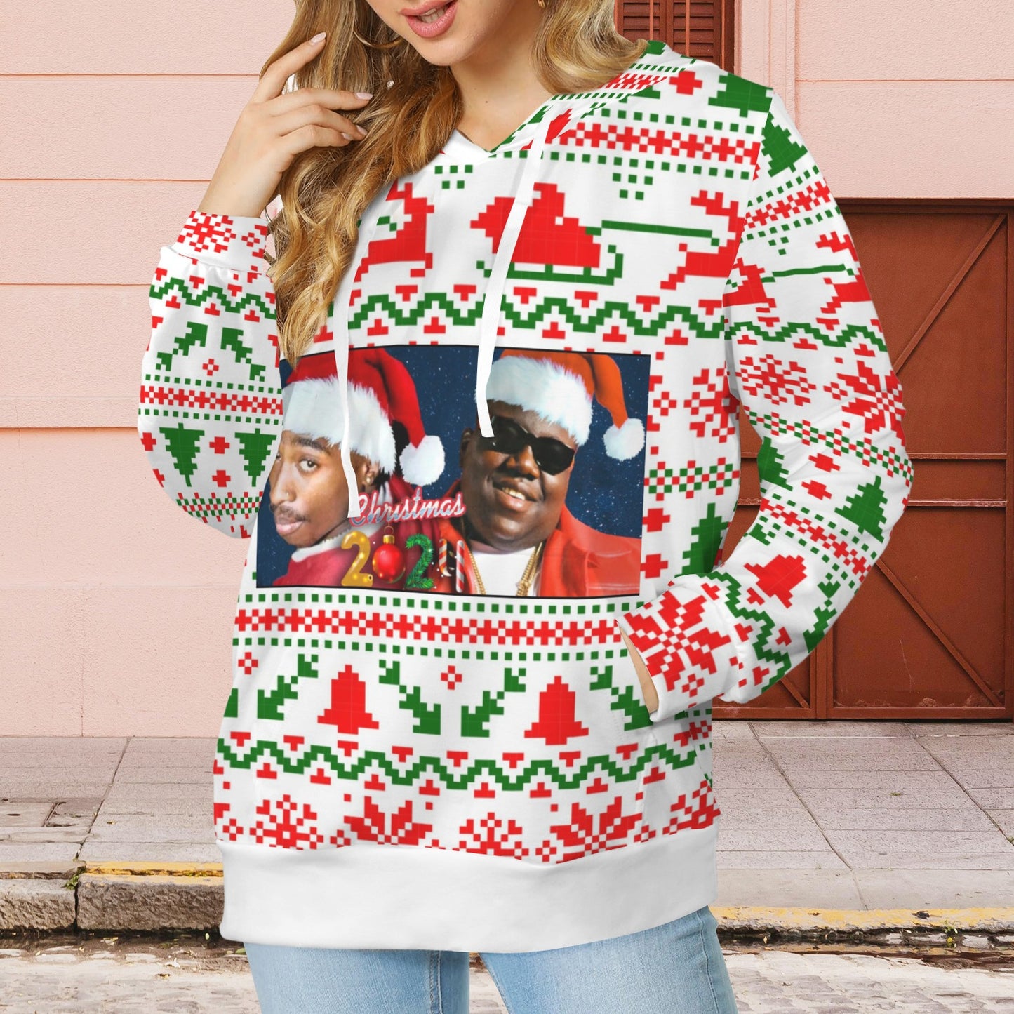 Biggie 2pac xmas hoodie