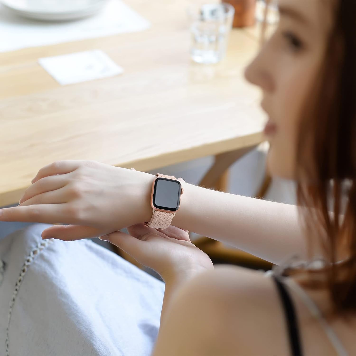 Braided Stretchy Band Compatible with Apple Watch Band 38Mm 40Mm 41Mm 42Mm 44Mm 45Mm 49Mm Women Men, Loop Wristband Compatible with Iwatch Ultra 8 7 6 5 4 3 2 1 SE