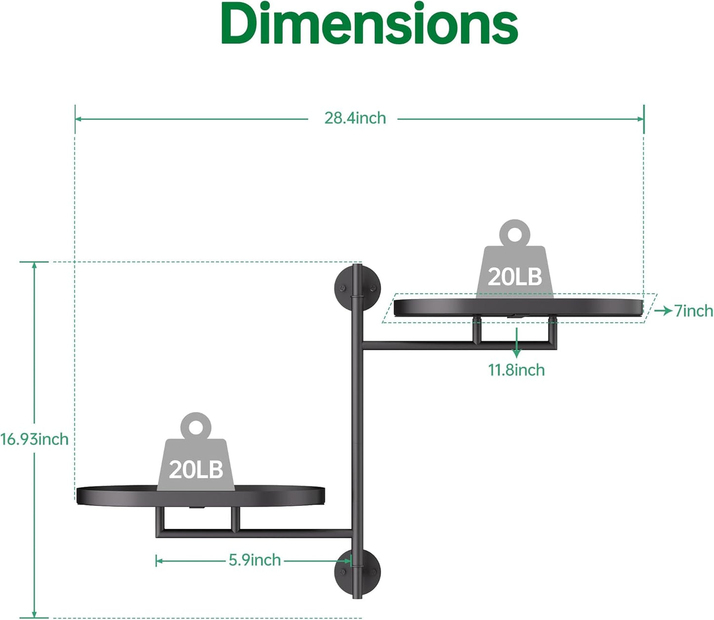 Rotating Window Plant Shelves for Multiple Plants Indoors,2-Tier Metal Corner Black Plant Stand Holder Floating Plant Shelf for Wall，Windows Sill Gifts for Plant Lovers to Enhance Home Decor