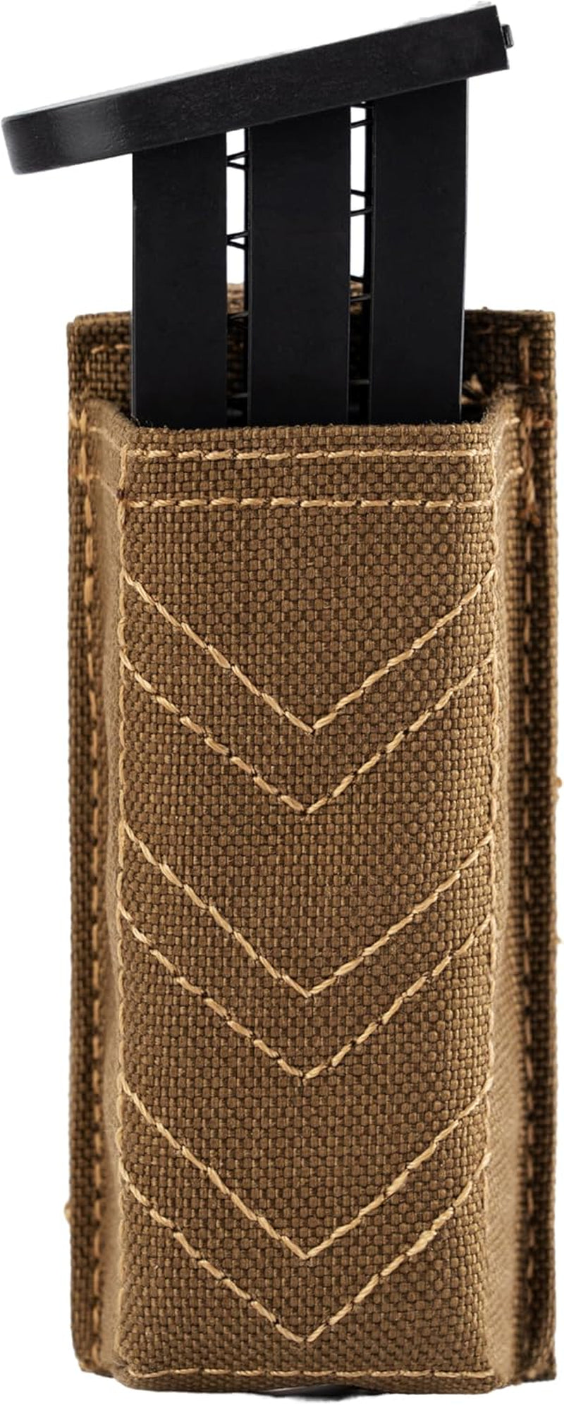 Single/Double Pistol Magazine Pouch W/Belt/Molle Snap Strap 9Mm Mag Holster W/Quick Release Insert Open Top Mag Retention Case Nylon Mag Holder for Battle Belt Duty Vest Chest Rig