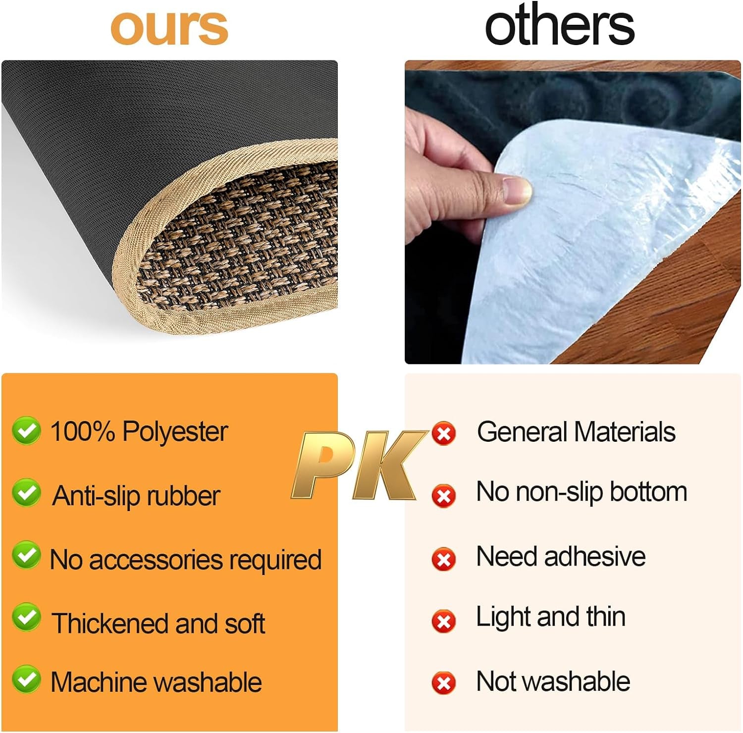 Stair Treads Carpet for Wooden Steps, Non Slip Landing Mat Rug Whit Rubber Backing, Polyester Soft Stairs Resistant Indoor Skid Runner Safety Rugs for Family, Absorbent Washable 31" X 31" Brown