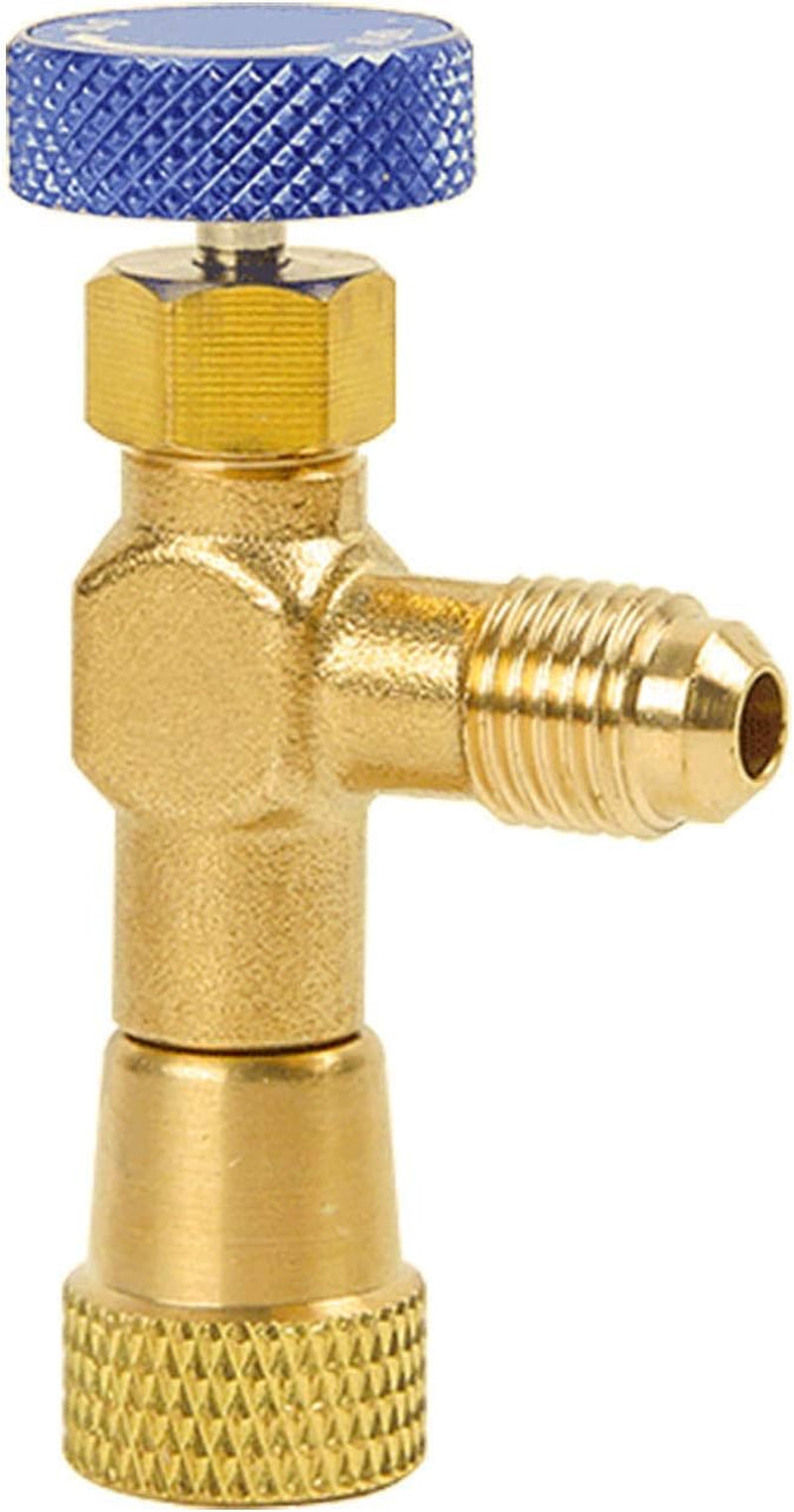 1/4 Brass R22 Refrigerant Can Bottle Tap Valve Opener Fluoride Tools, 1/4 SAE Thread