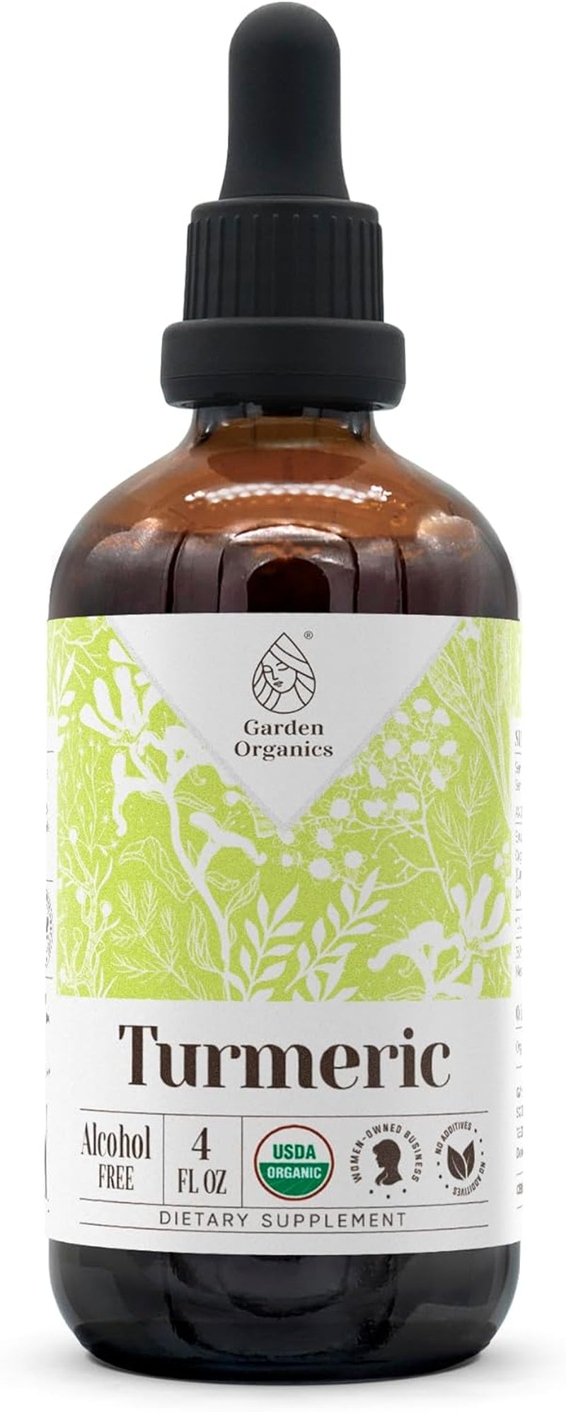 Turmeric USDA Organic Alcohol-Free Extract | Dietary Supplement, High-Potency Tincture | Natural Certified Organic Turmeric (Curcuma Longa) Dried Root (2 Oz) TLBH