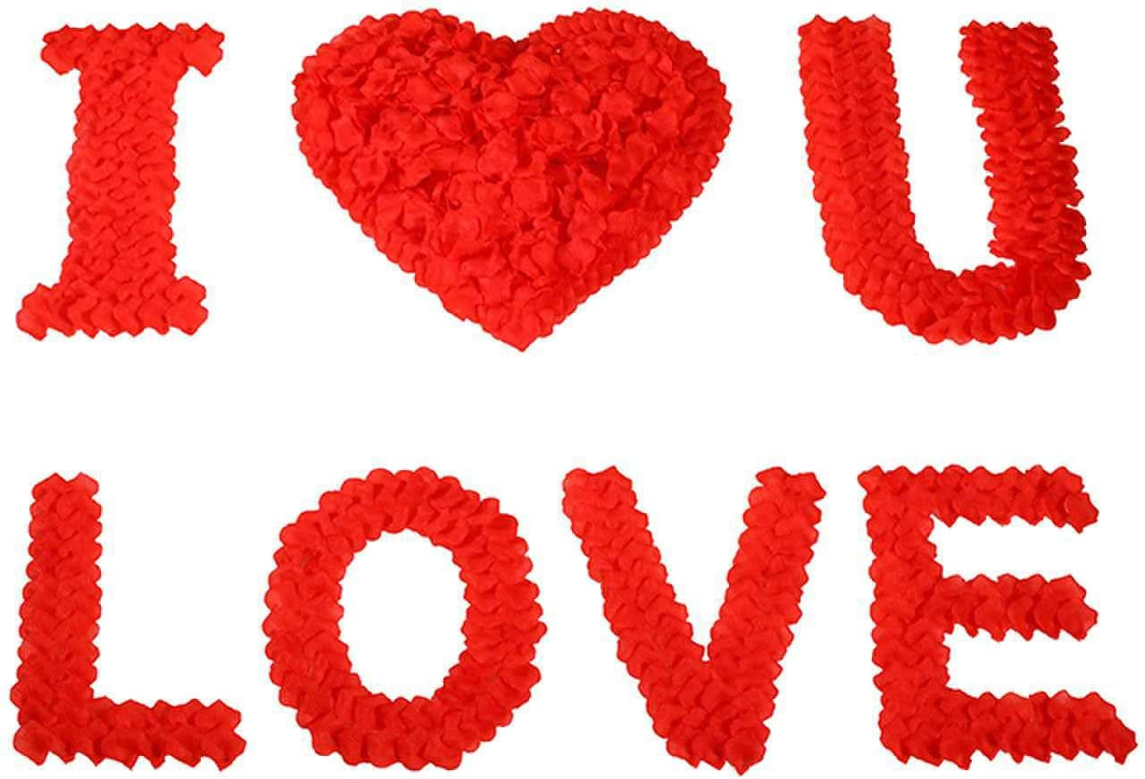 2200 PCS Dark-Red Silk Rose Petals for Valentine'S Day,Romantic Night,Wedding,Proposal Anniversary Flower Decorations