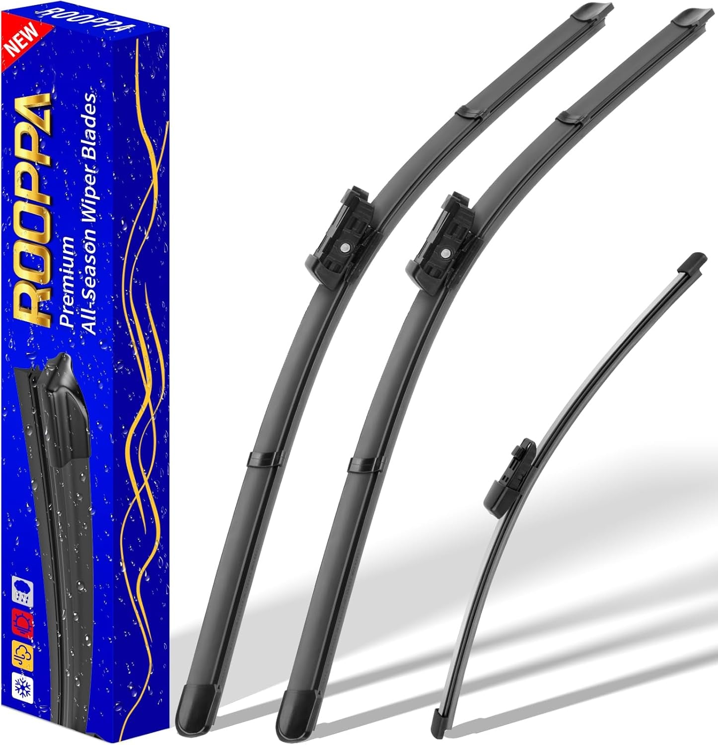 3 Wipers Replacement for 2012-2016 Honda CRV CR-V, Windshield Wiper Blades Original Equipment Replacement - 26"/16"/13" (Set of 3) U/J HOOK