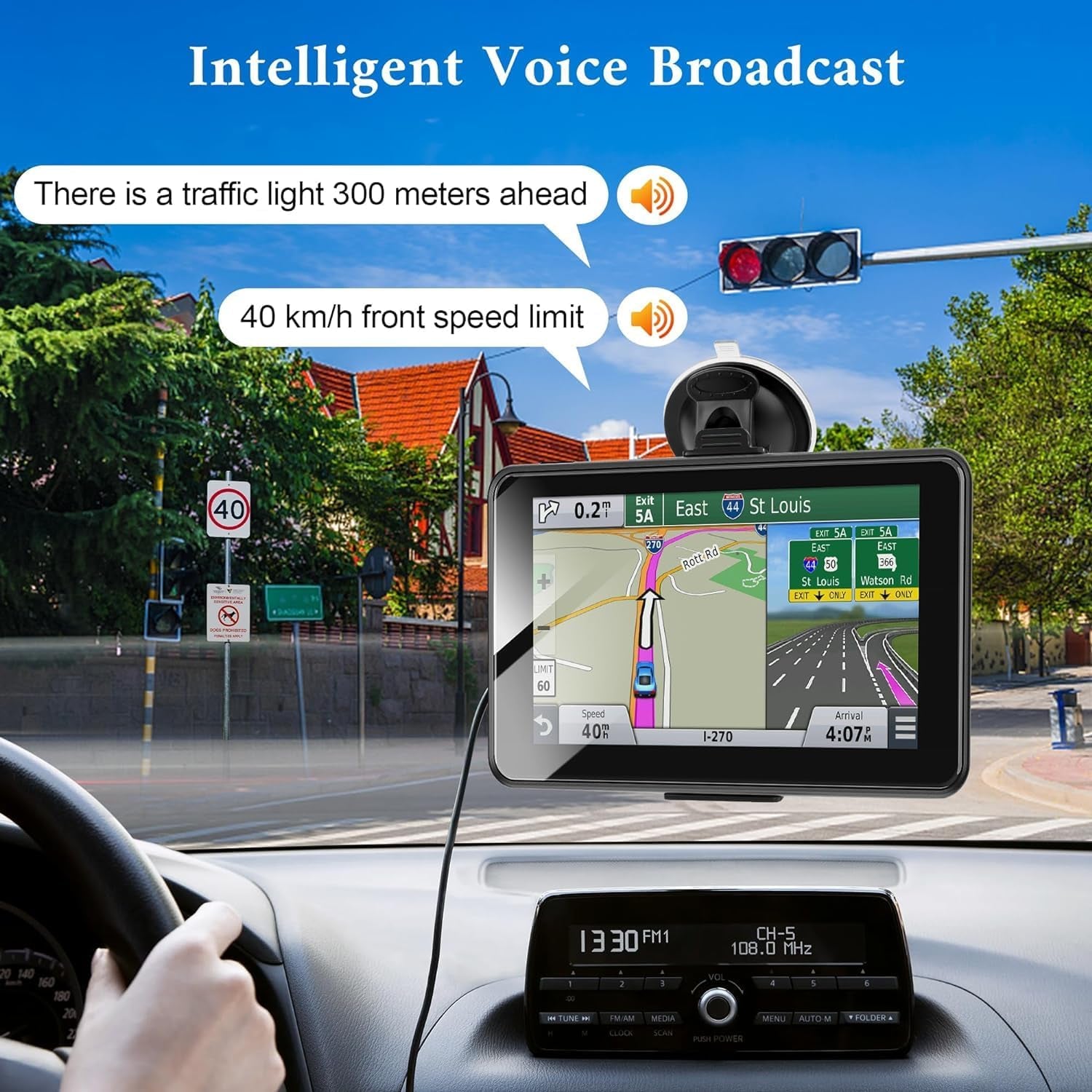 PRO GPS Navigation for Truck Car,In-Dash Vehicle GPS Screen,Rv/Commercial Drivers Semi Truck,16G 7" Navigation System with 41 Voice Warning,North America/Eu,Offline Dual Map,Lifetime Free Updates TRUCK DRIVER