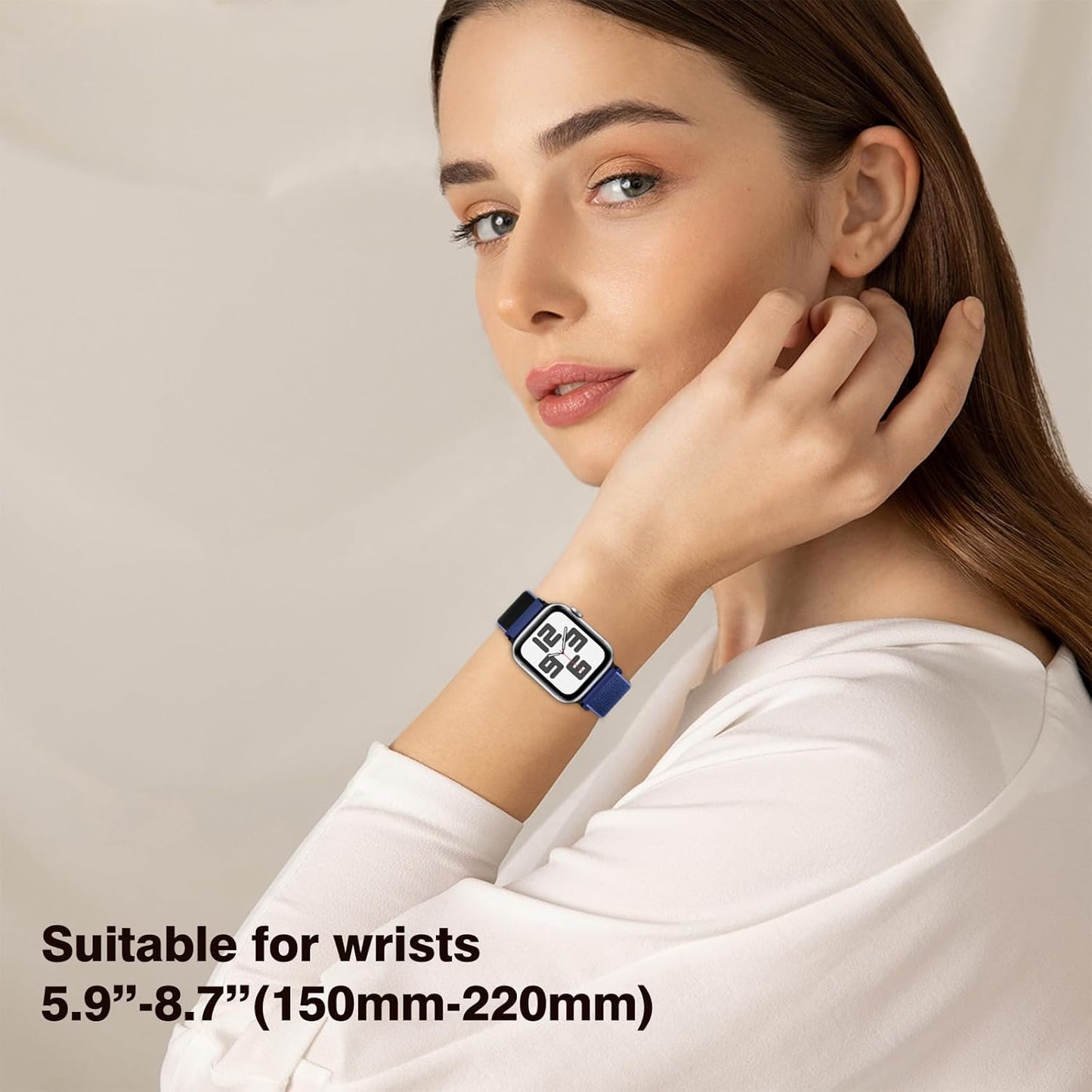 6 Pack Nylon Sport Loop Band Compatible with Apple Watch Band 38Mm 40Mm 41Mm 42Mm 44Mm 45Mm 46Mm 49Mm Women Men, Soft Adjustable Braided Replacement Straps for Iwatch Series 10 9 8 7 6 5 4 3 2 1 SE Ultra