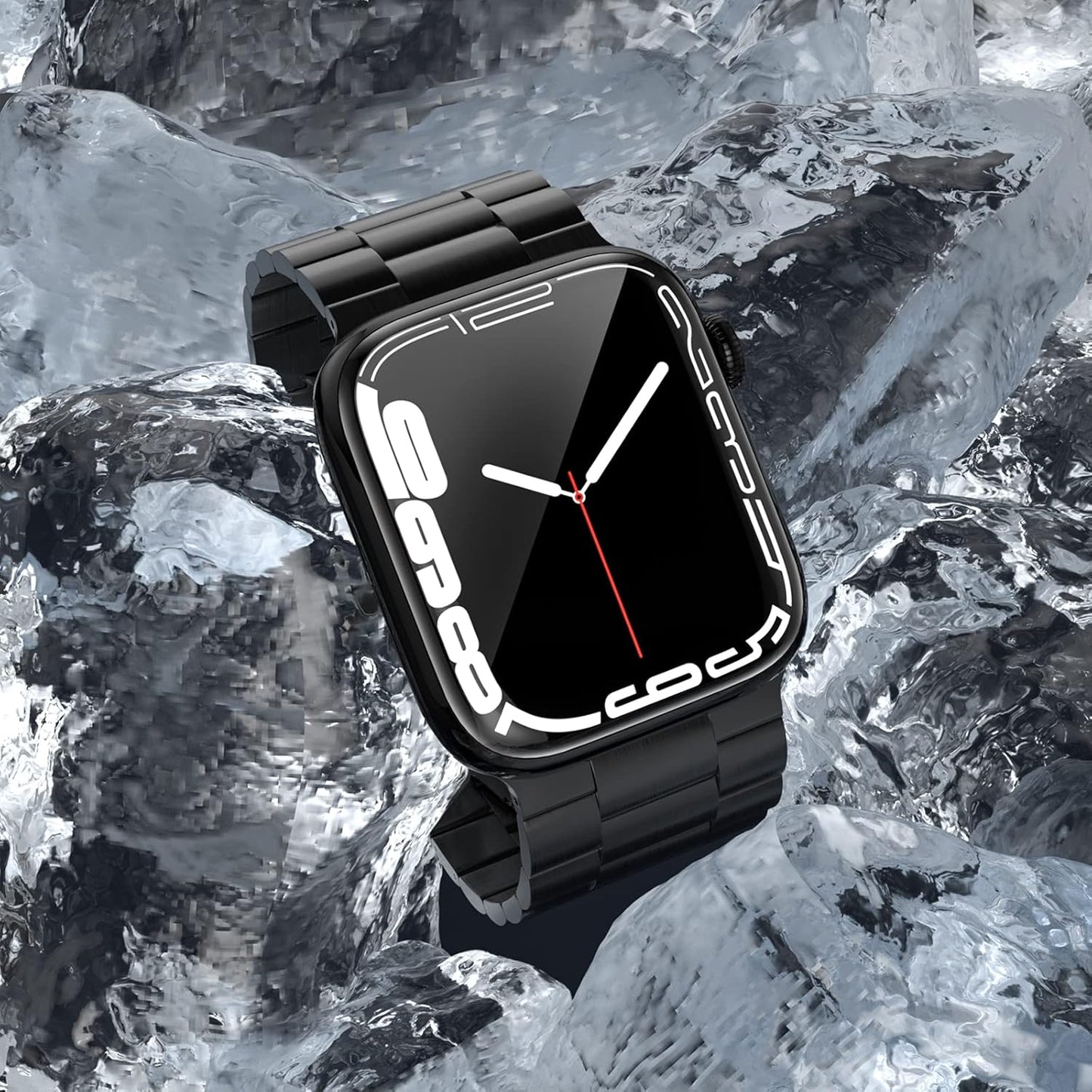 Stainless Steel Apple Watch Band for Apple Watch 49Mm 45Mm 44Mm 42Mm 41Mm 40Mm 38Mm, Waterproof Iwatch Band for Iwatch Series 9 8 7 6 5 4 3 2 1 SE Ultra for Women Men