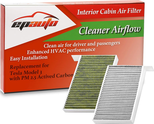 CP681 (1107681-00-A) Cabin Air Filter Includes Activated Carbon Replacement for Tesla Model 3 / Model Y