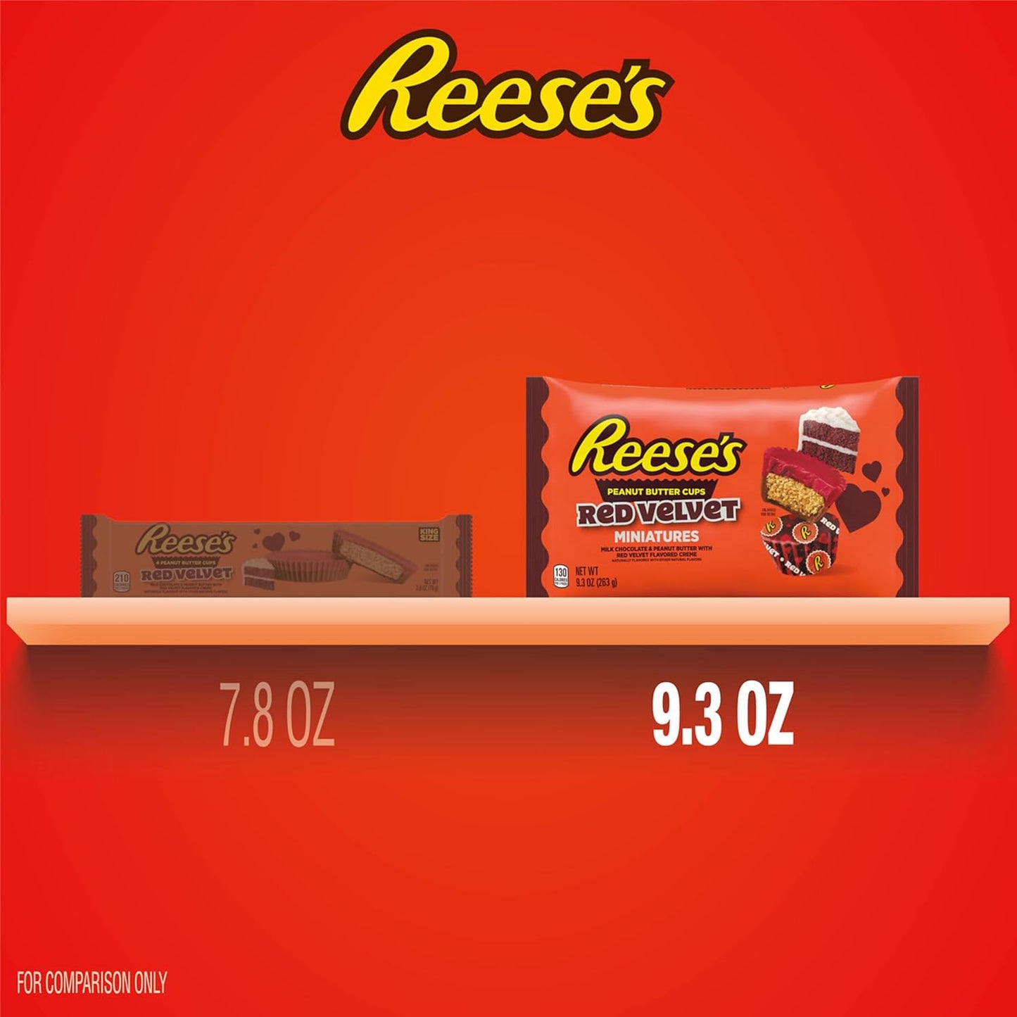 Miniatures Milk Chocolate and Red Velvet Flavored Creme Peanut Butter Cups, Valentine'S Candy Bag, 9.3 Oz