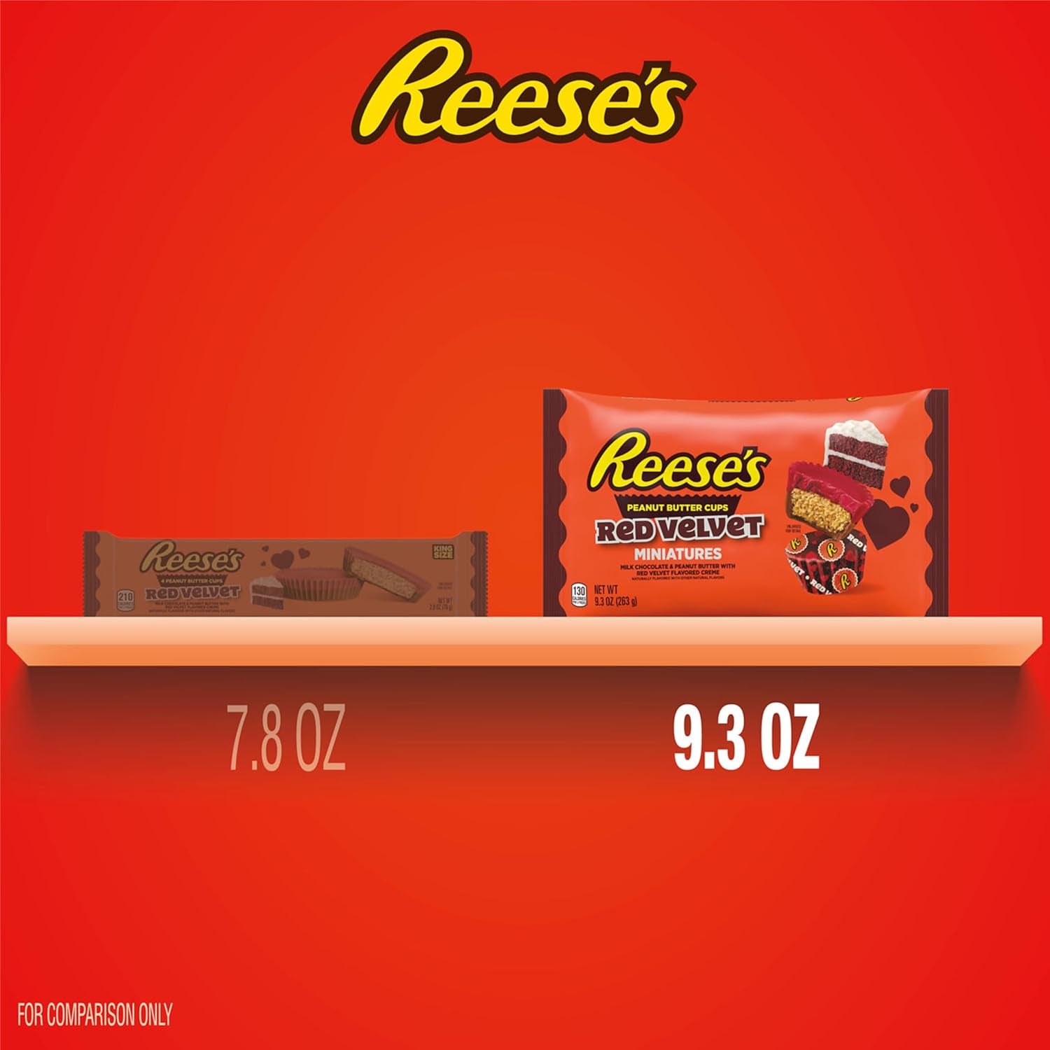 Miniatures Milk Chocolate and Red Velvet Flavored Creme Peanut Butter Cups, Valentine'S Candy Bag, 9.3 Oz