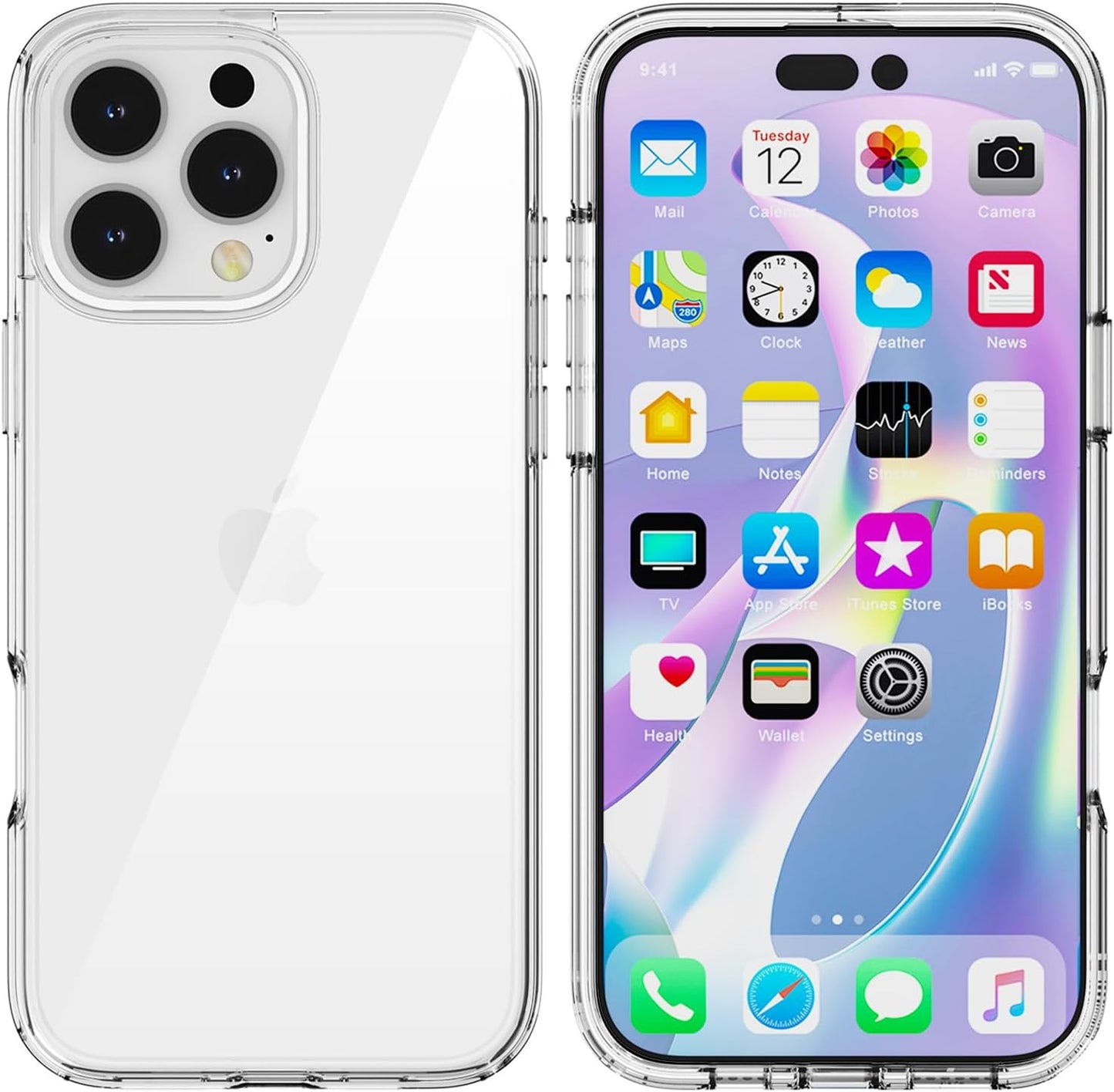 Phone Case Compatible with Iphone 16E 2025, Clear Case Shockproof Protective Bumper Slim Cover for 6.1 Inch