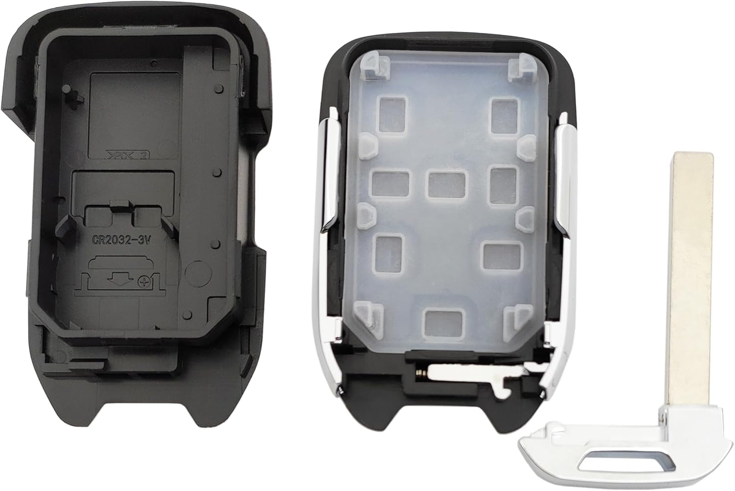 Smart Key Fob Cover Case Shell Fit for 2022 2021 2020 2019 Chevy Silverado and GMC Sierra 1500 2500HD 3500HD Keyless Entry Remote Key Fob (Without Chip, 5 Buttons)