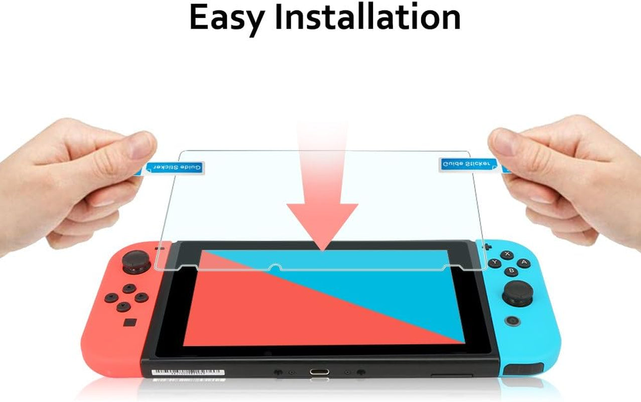Nintendo Switch Screen Protector,  [Tempered Glass] [2-Piece] [Works While Docking] - 0.3Mm Thickness/Bubble Free/Ultra Clear/9H Hardness/Anti-Scratch/Shatterproof/Anti-Fingerprint (Clear)