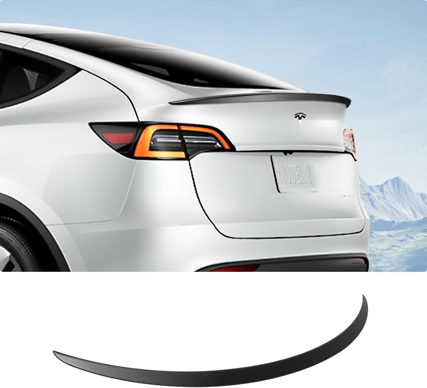 Spoiler for Tesla Model Y Rear Spoiler Wing ABS Material OEM Rear Trunk Lip Model Y Accessories Matte Black Custom Fit 2020-2025
