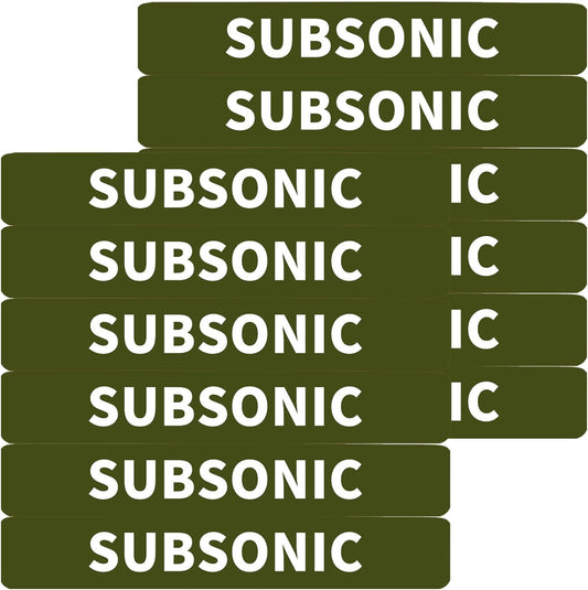 12 Pack  Subsonic Magazine Marking Bands Holster Pouch Subsonic Ammunition Caliber Identification (Army Green-White)