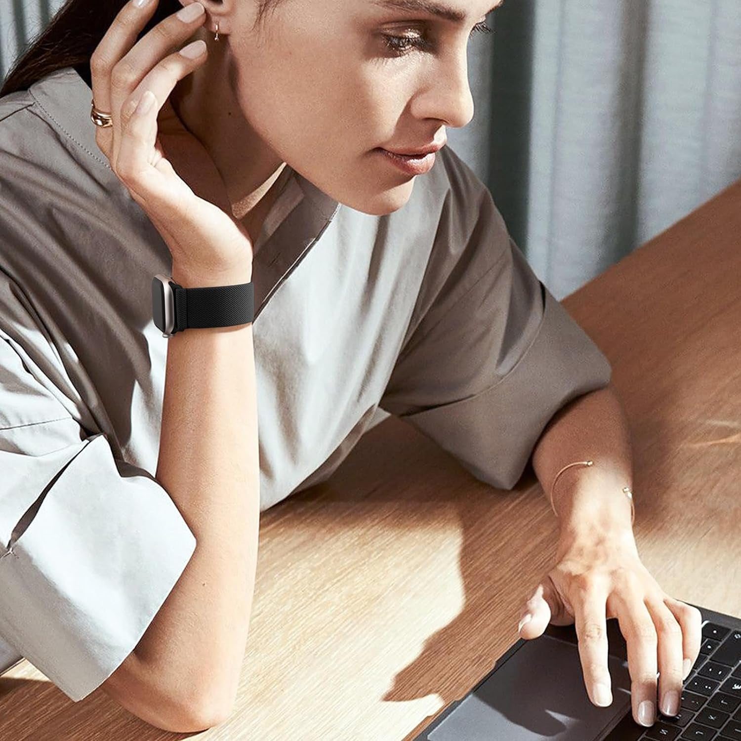 Stretchy Solo Loop Compatible with Apple Watch Band 44Mm 40Mm 41Mm 45Mm 38Mm 49Mm 42Mm for Women Men, Soft Nylon Elastic Braided Sport Strap for Iwatch Series 9 8 7 6 5 4 3 2 1 SE Ultra 2 Ultra