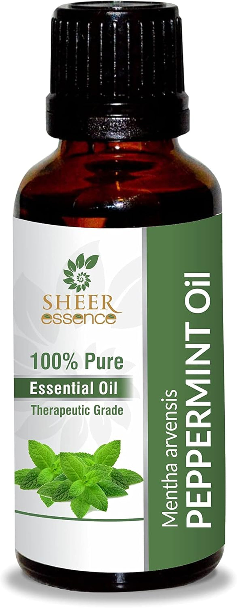 Peppermint Oil 15 ML (0.51 Fl.Oz) | 100% Pure Natural Undiluted Uncut Therapeutic Grade Mentha Arvensis Essential Oil TLBH