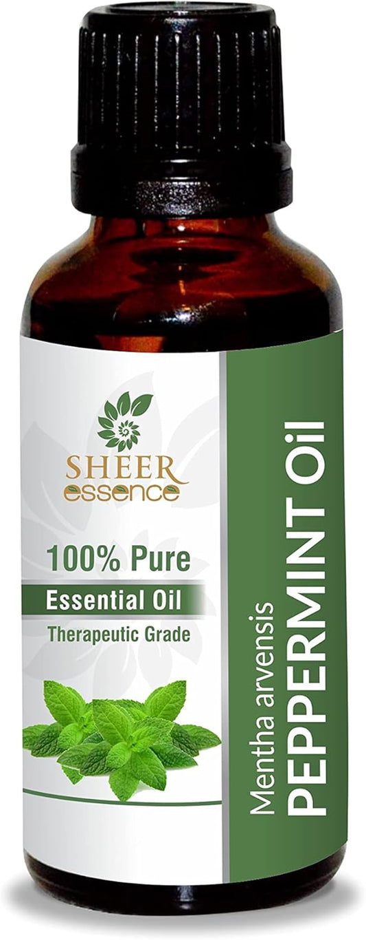 Peppermint Oil 15 ML (0.51 Fl.Oz) | 100% Pure Natural Undiluted Uncut Therapeutic Grade Mentha Arvensis Essential Oil TLBH