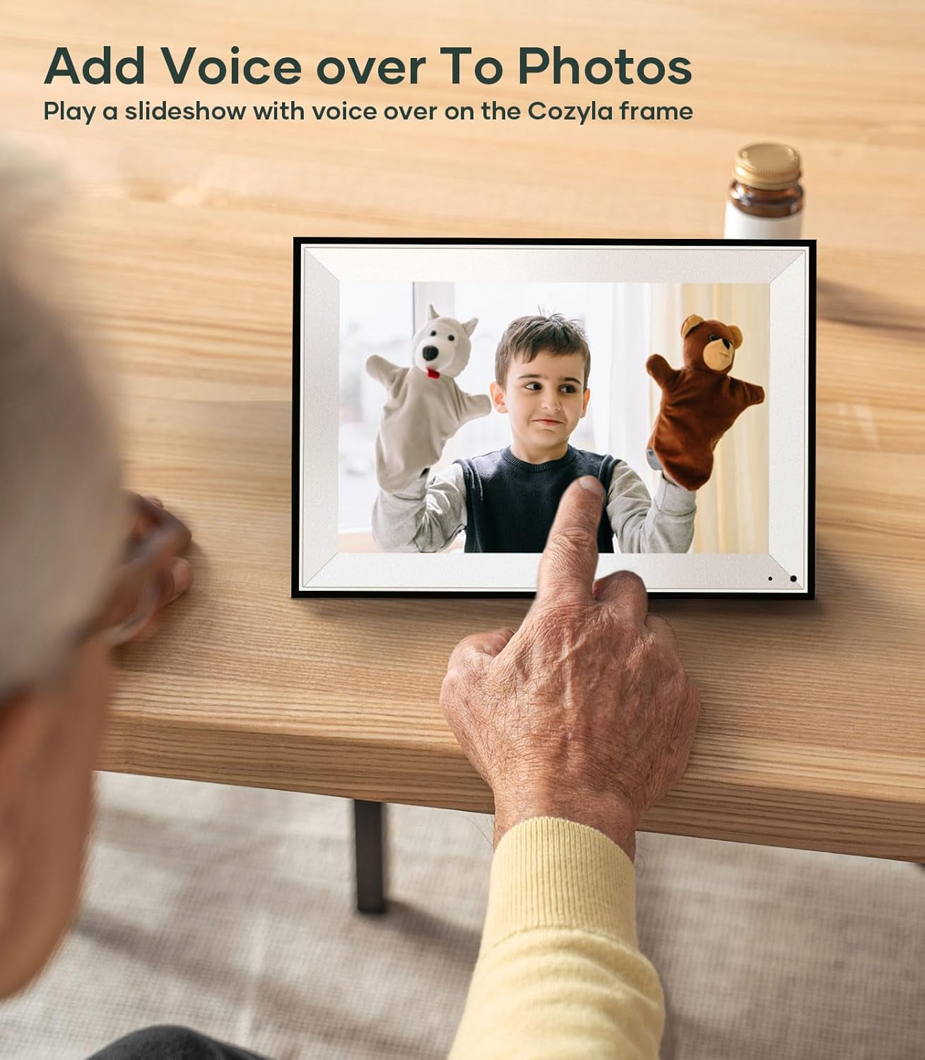 Digital Picture Frame Wifi Battery Powered Free Unlimited Storage Ai-Powered Send Pictures via Google Photos Email Web Browser App Digital Photo Frame Electronic Picture Frame Slideshow 10.1"