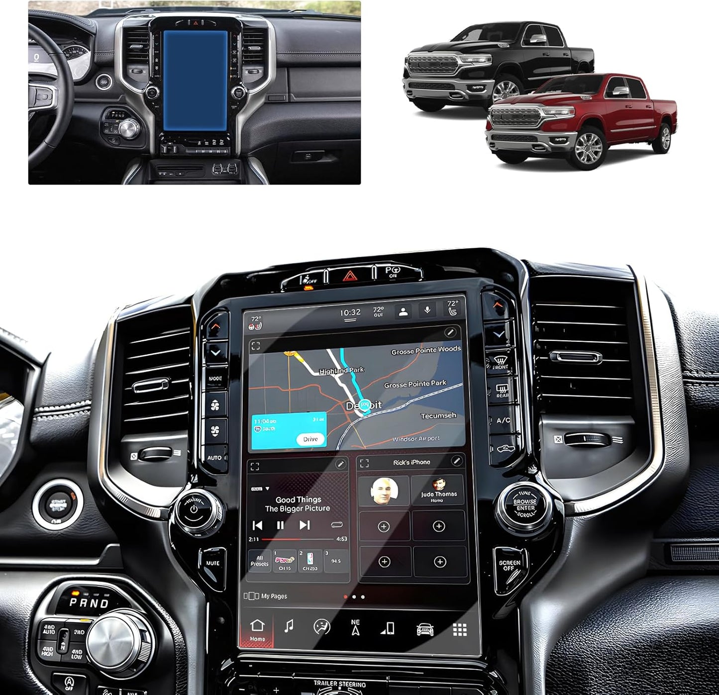 2024 F150 Lightning Screen Protector for 2022-2024 Ford F-150 Lightning Platinum/Lariat/Flash SYNC 4A 15.5In Electric Truck Accessories Tempered Glass Protective Film TRUCK DRIVER