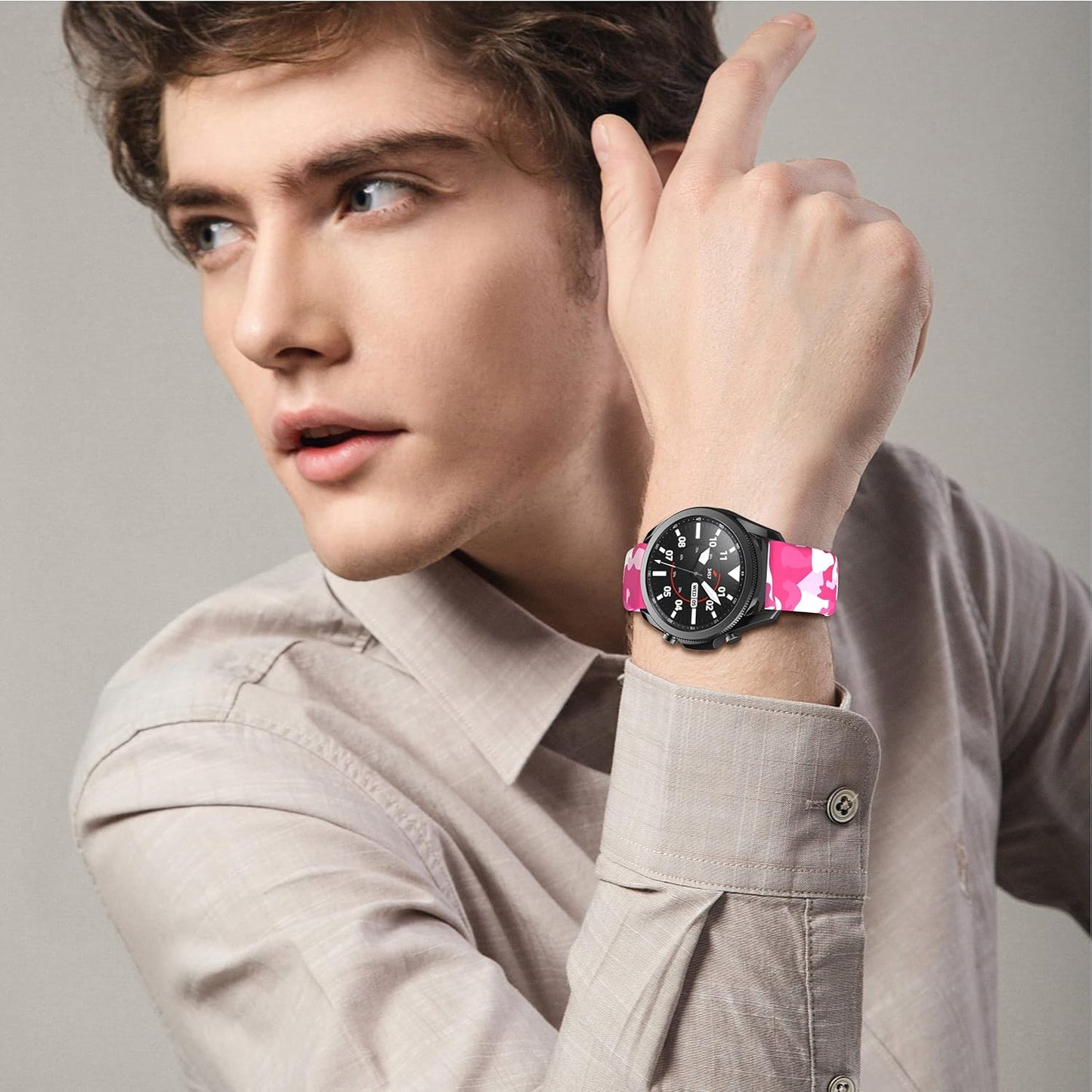 Floral 22Mm Watch Band Compatible for Samsung Galaxy Watch 3 45Mm/Gear S3 Frontier/Classic,Silicone 22Mm Watch Band Quick Release for Women Men