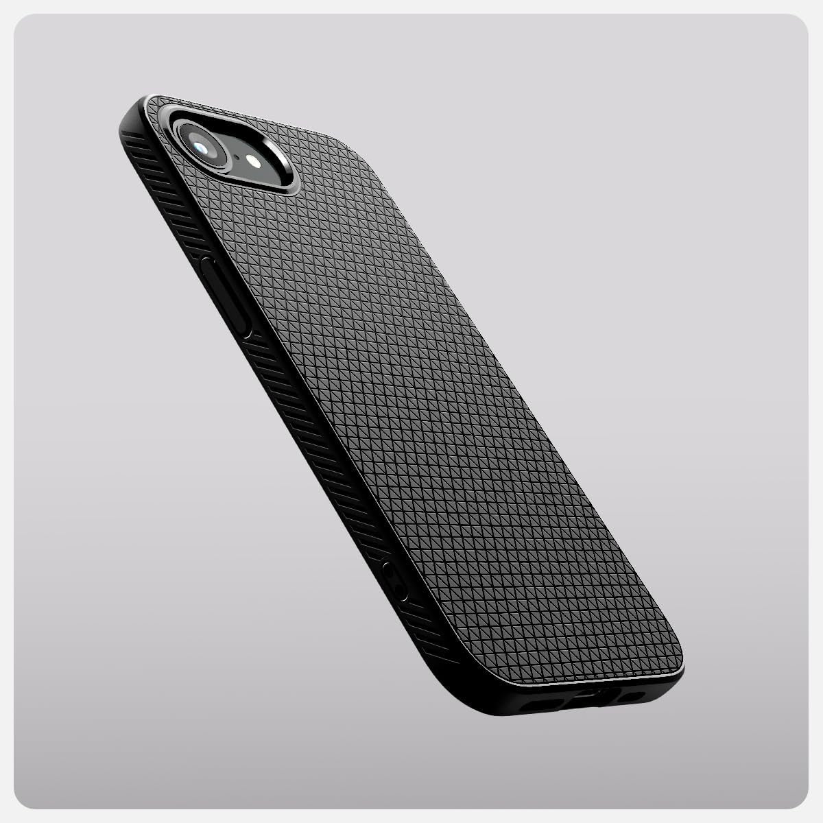 for Iphone 16E Case, Liquid Air Magfit [Compatible with Magsafe Accessories] [Military-Grade Protection] - Matte Black