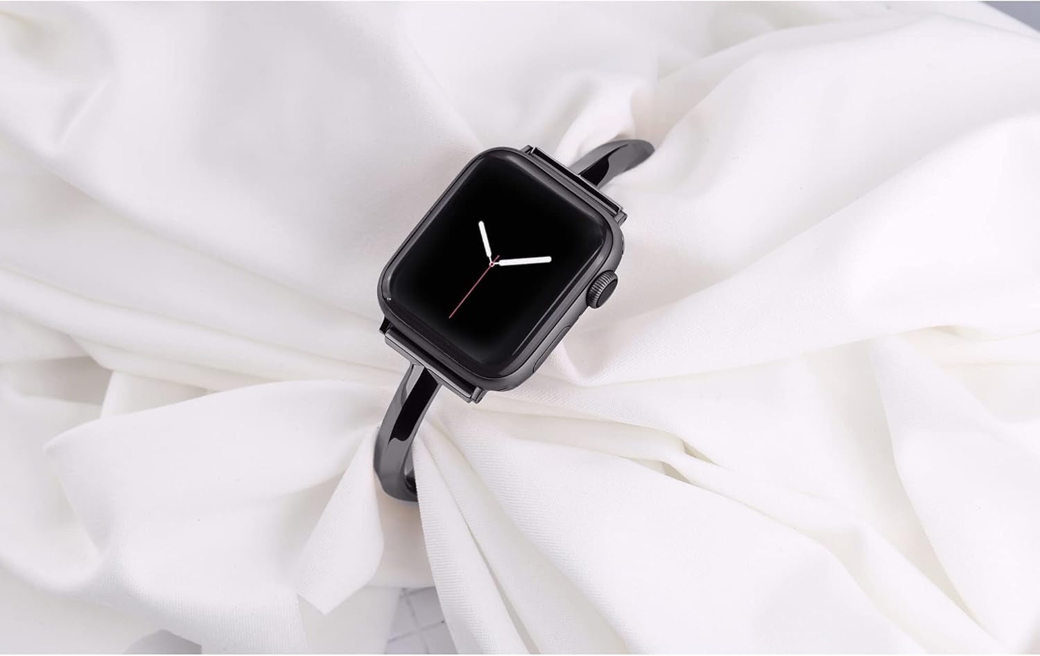 Stainless Steel Band Compatible with Apple Watch Band 38Mm 40Mm 41Mm 42Mm 44Mm 45Mm Iwatch SE Series 9 8 7 6 5 4 3 2 1, Slim Versatile Bangle Bracelet for Women